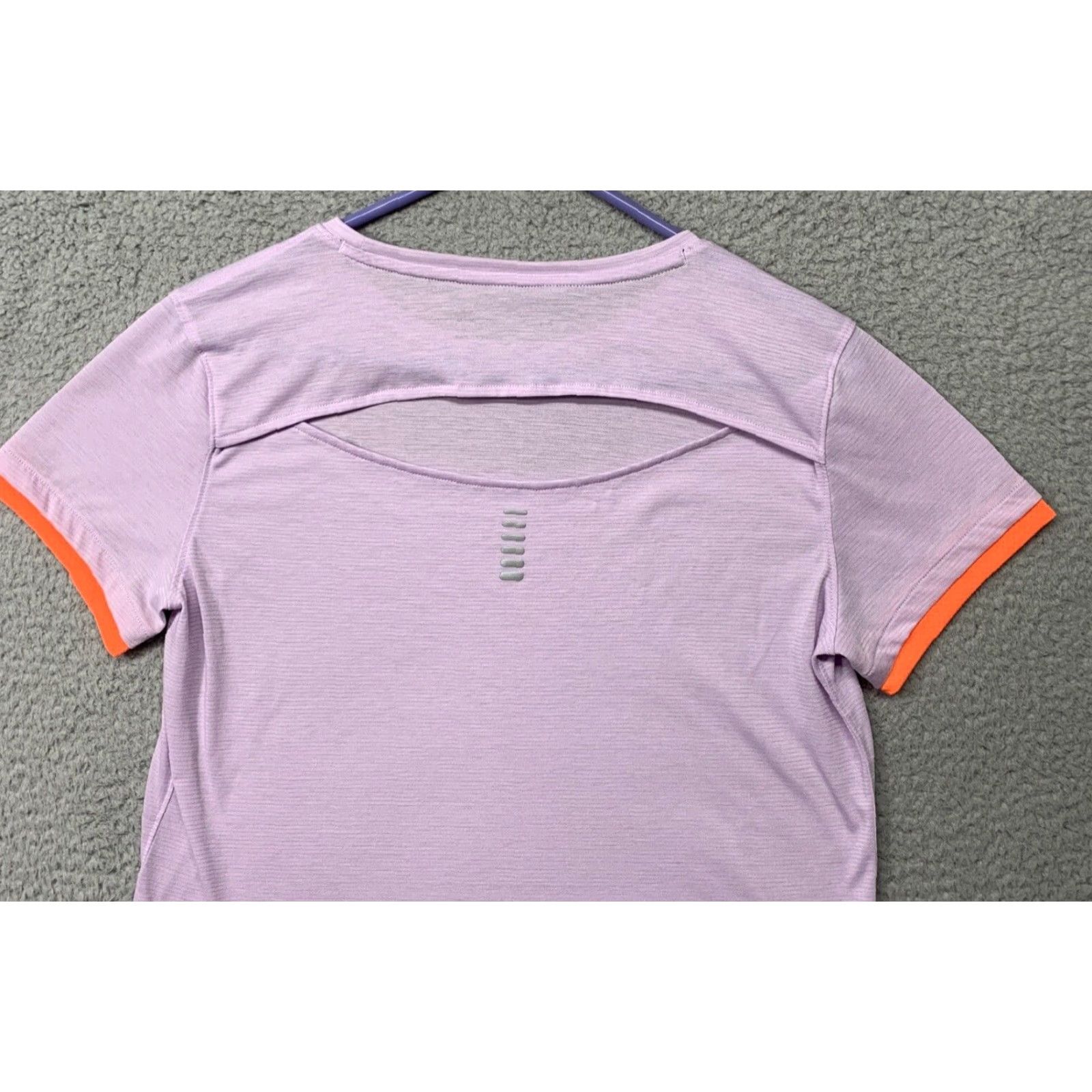 Under Armour Under Armour Run Pullover Top Womens M Lt Purple & Orange Logo Fitted Shirt Size M / US 6-8 / IT 42-44 - 5 Thumbnail