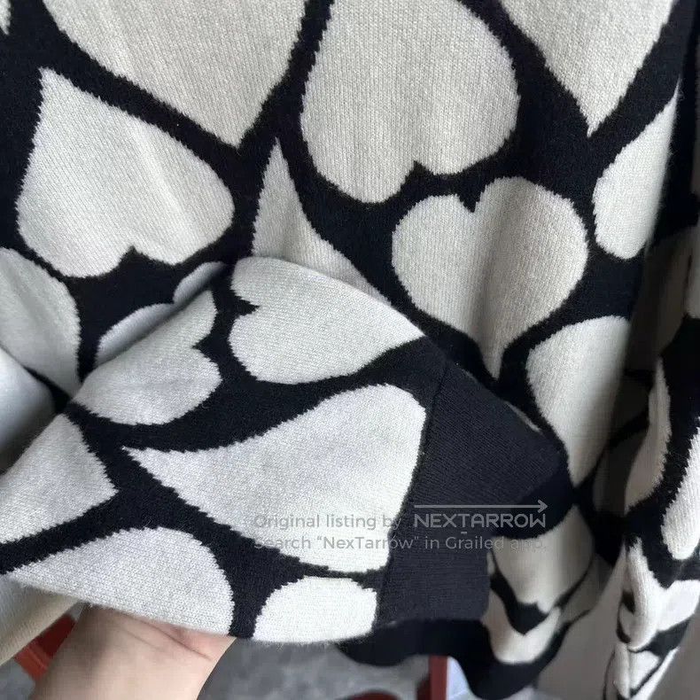 Other Amiri Heart Printed Pure Cashmere Knit Sweater Size US M / EU 48-50 / 2 - 3 Thumbnail