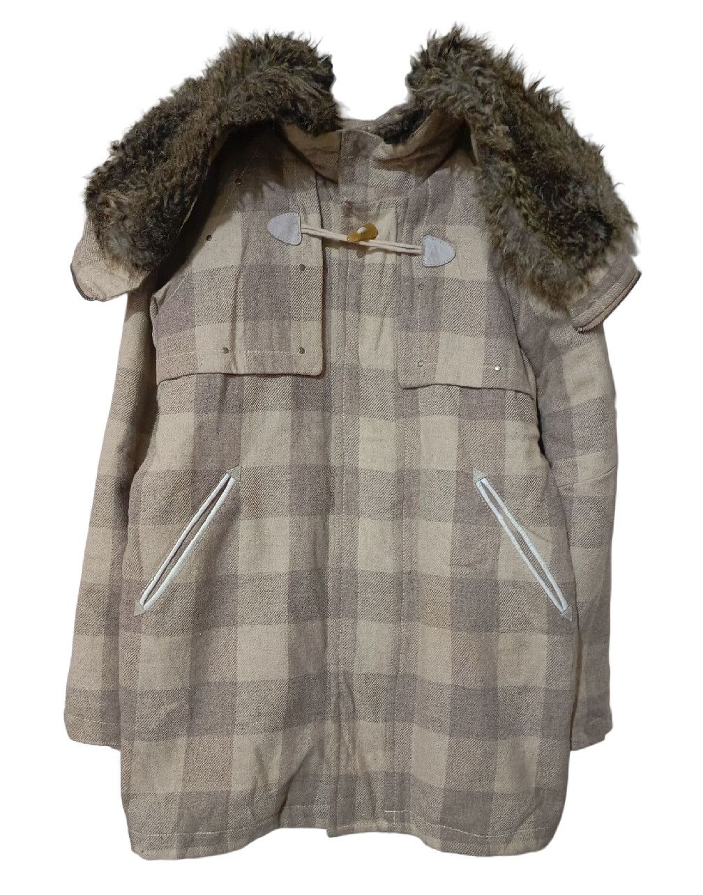 Diesel 💥VINTAGE DIESEL Fur JACKET TARTAN Size US XS / EU 42 / 0 - 1 Thumbnail