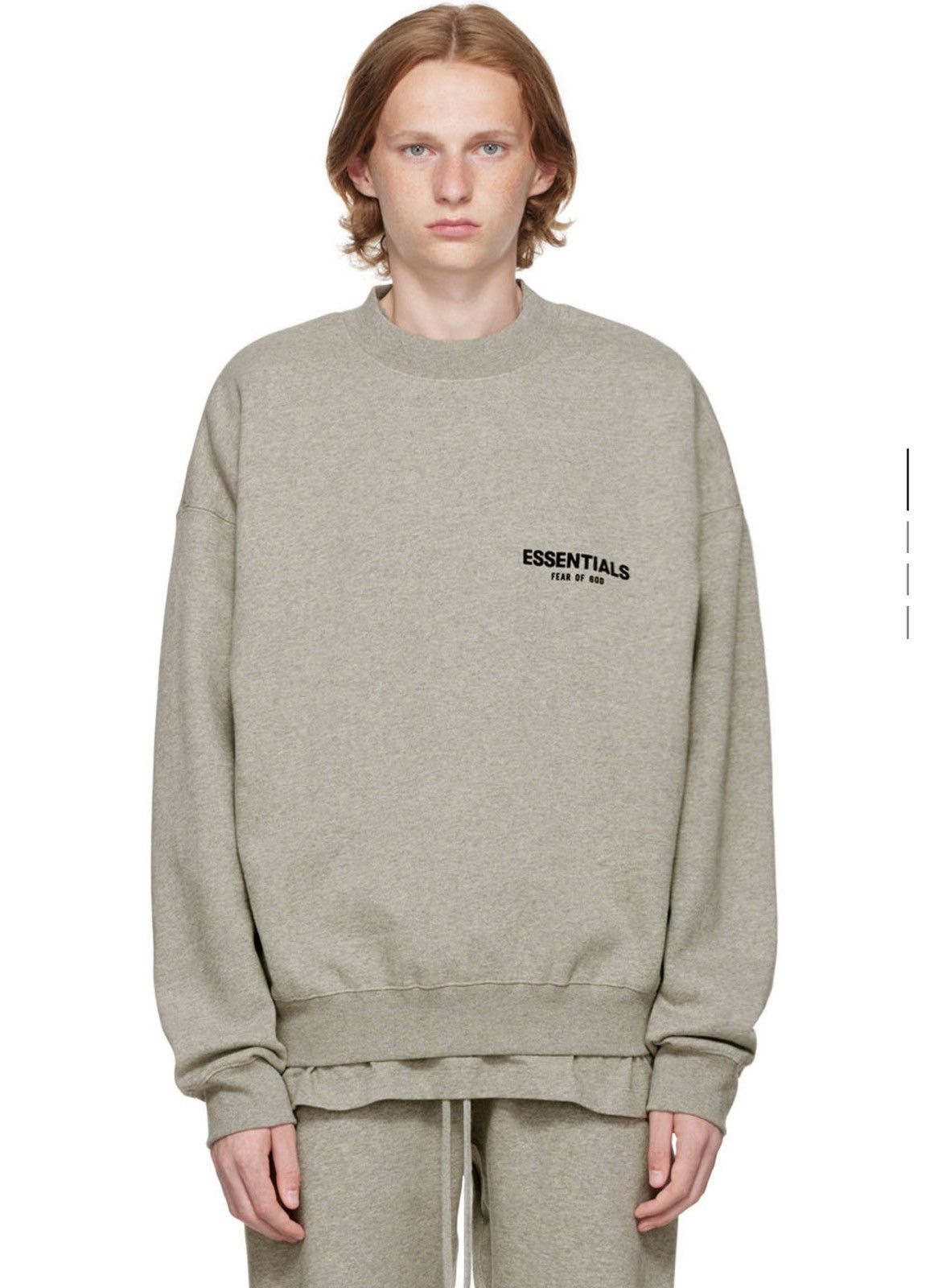 Essentials × Fear of God × Pacsun Fear of God Essentials Dark Oatmeal Grey Crewneck Sweatshirt Size US XXL / EU 58 / 5 - 8 Thumbnail