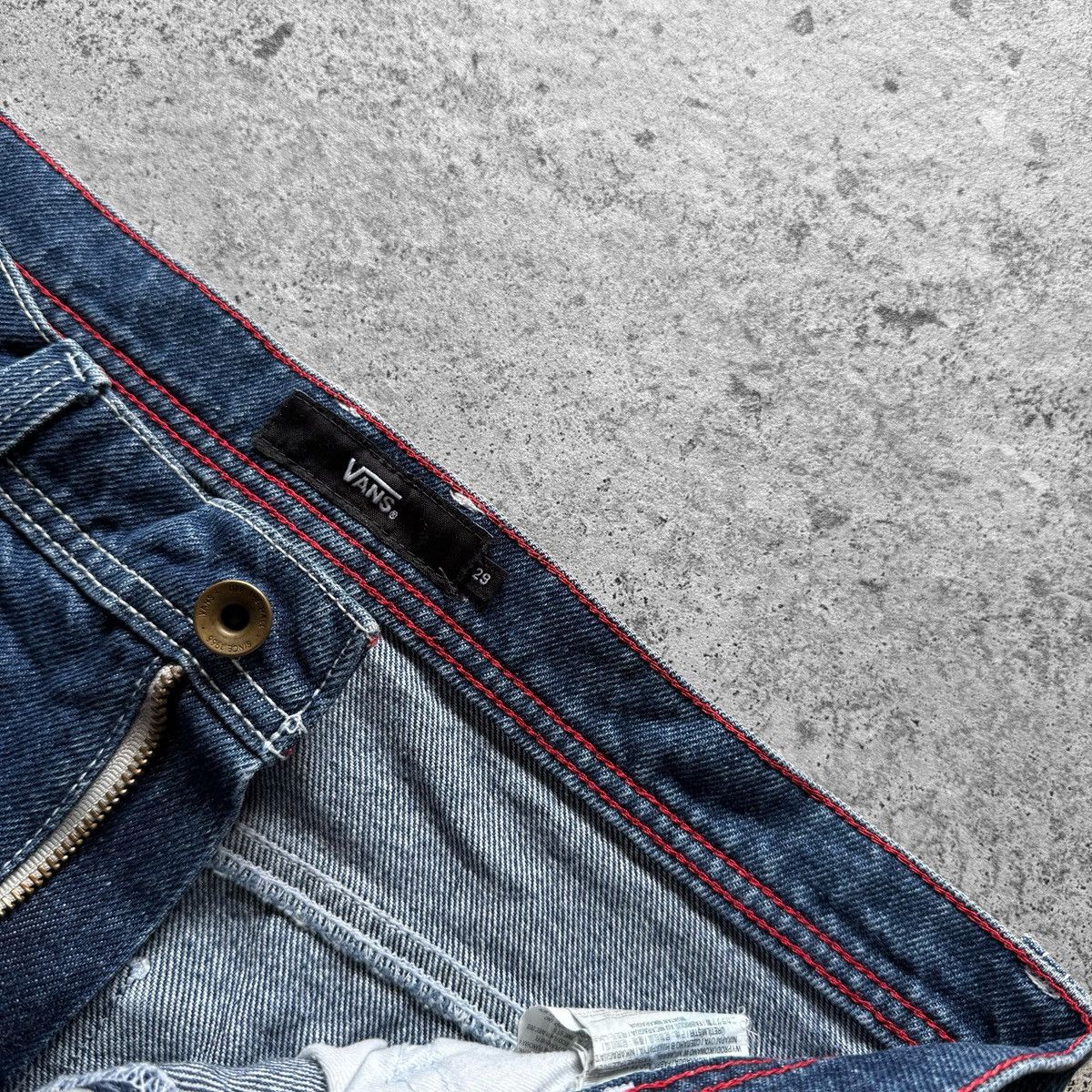Vans Vans Blue Jeans Straight Fit Denim Carpenter Style Workwear Size US 29 - 6 Thumbnail