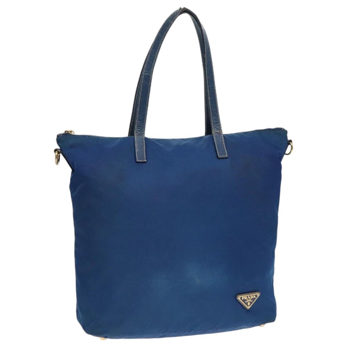 Prada PRADA Tote Bag Nylon Blue Gold Size ONE SIZE - 1 Thumbnail