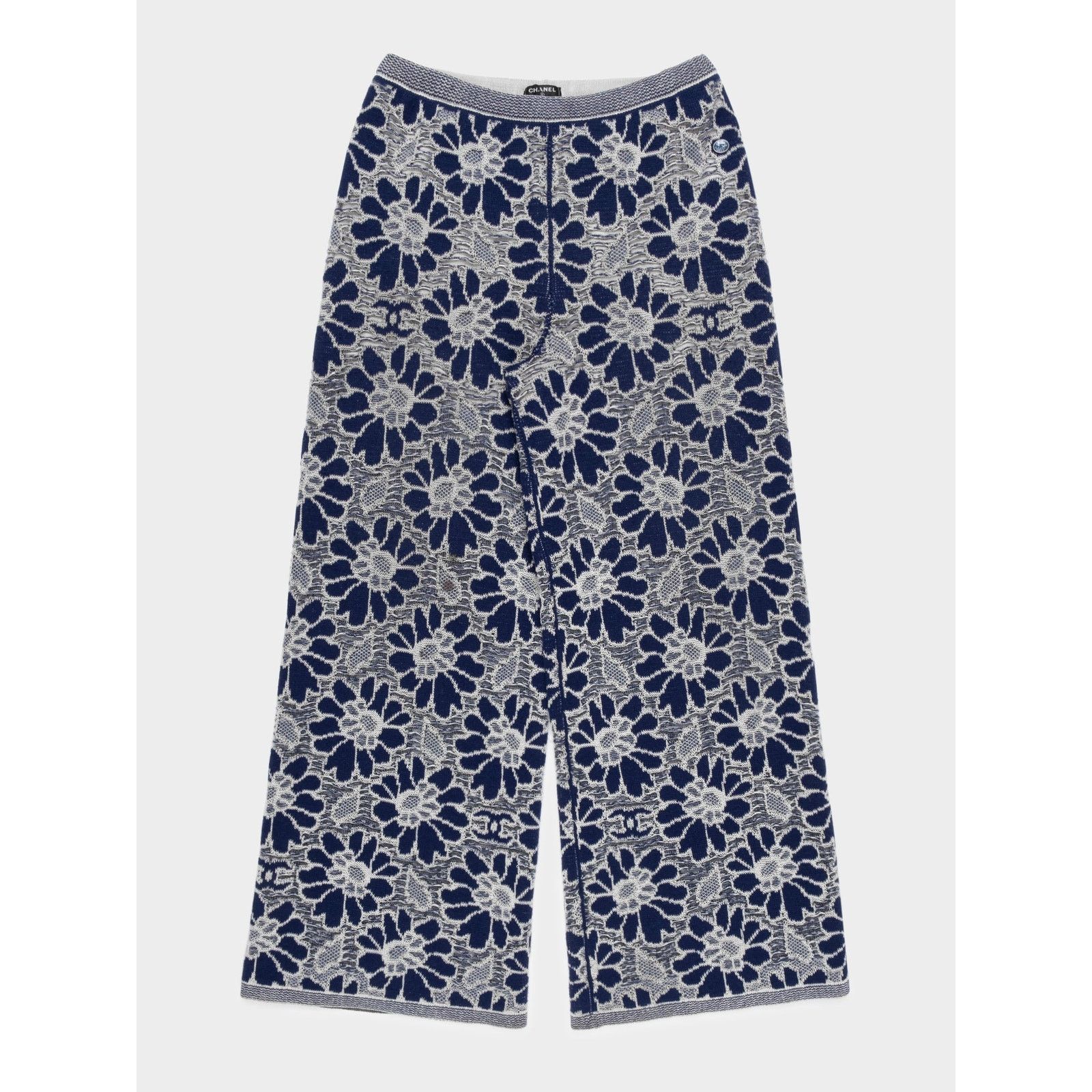 Chanel SS20 Camellia Knit Culotte Pants Size US 31 - 1 Thumbnail