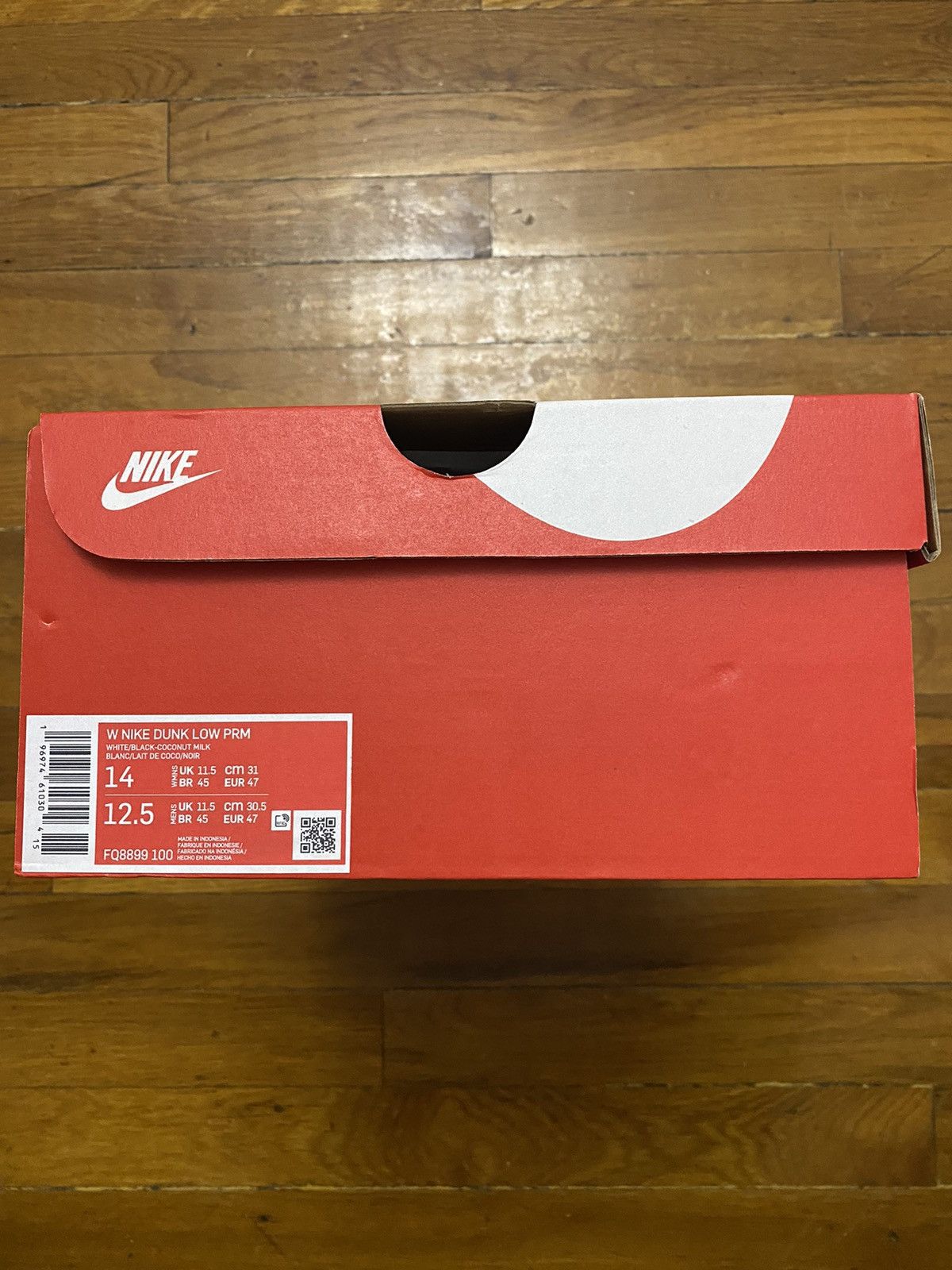 Nike Size 12.5M / 14W - Nike Dunk Low Vintage Panda Black Size US 12.5 / EU 45-46 - 8 Thumbnail