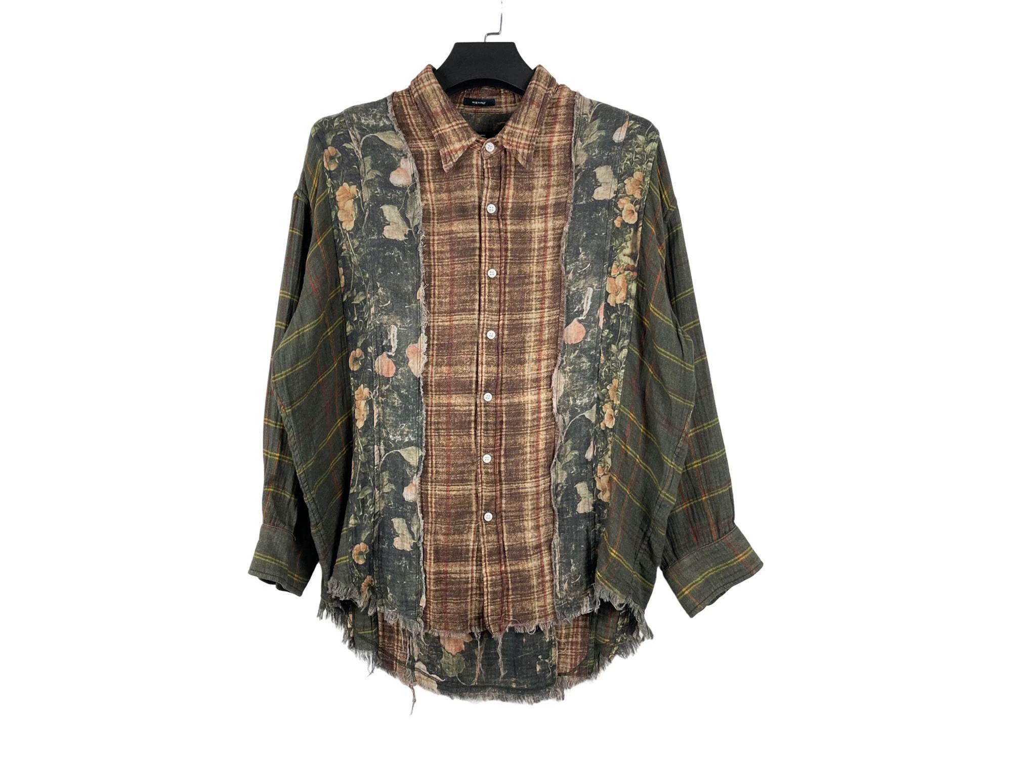 R13 R13 Plaid Panel Fringe Distressed Shirt XS Size US XS / EU 42 / 0 - 1 Thumbnail