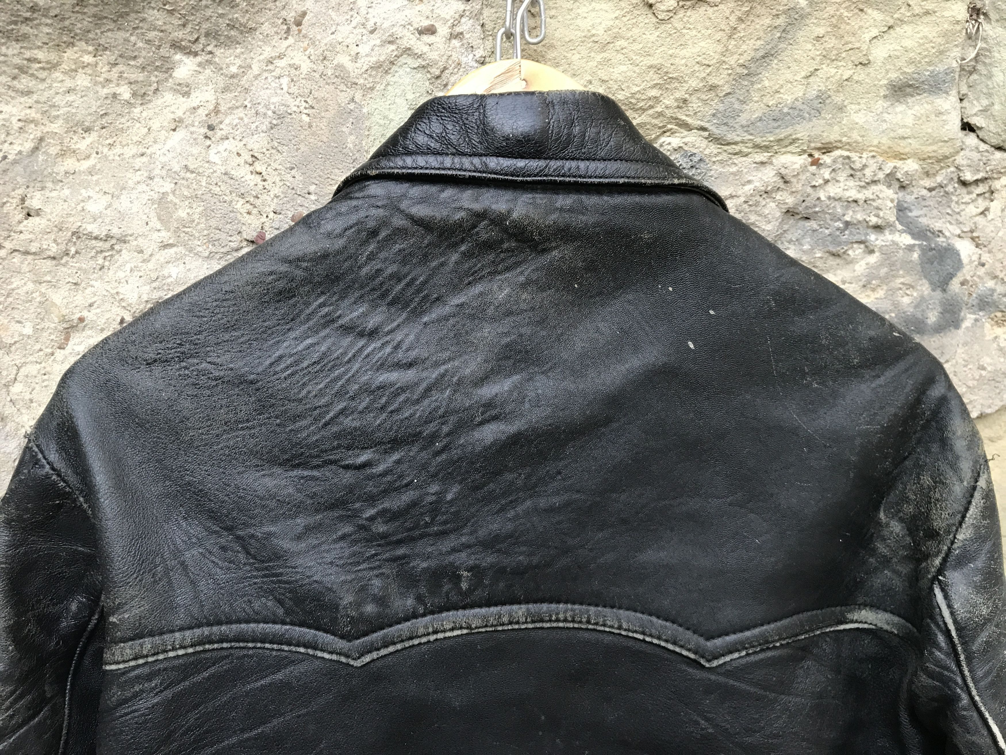 Vintage Amazing Vintage 60s Mascot Distressed Leather Biker Jacket Size US M / EU 48-50 / 2 - 10 Thumbnail