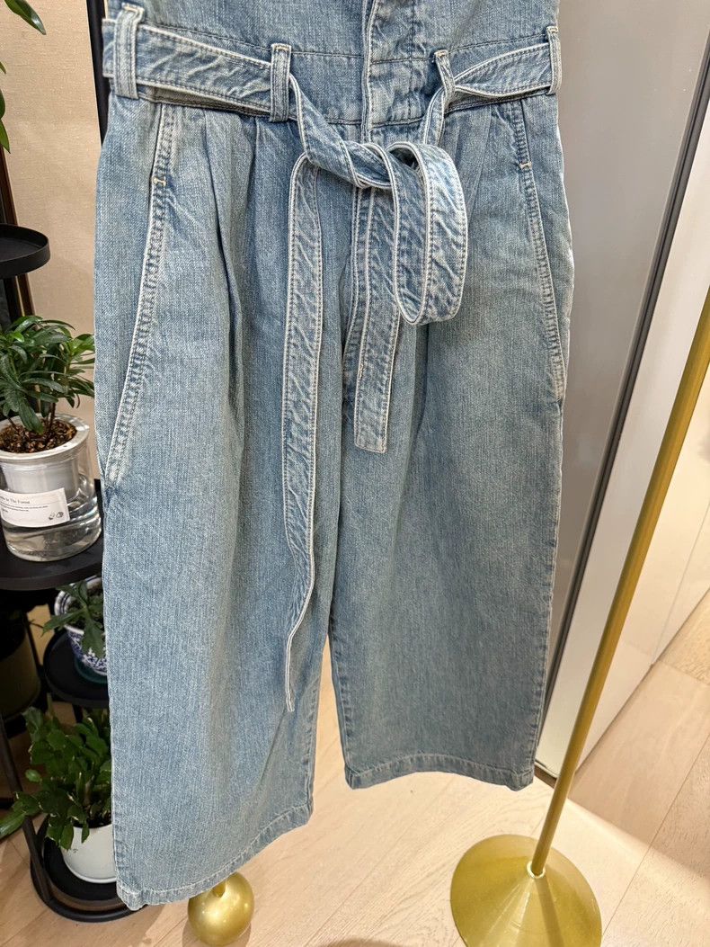 Loewe LOEWE Blue high waist belt tie wide leg women's jeans Size 25" / US 0 / IT 36 - 3 Thumbnail