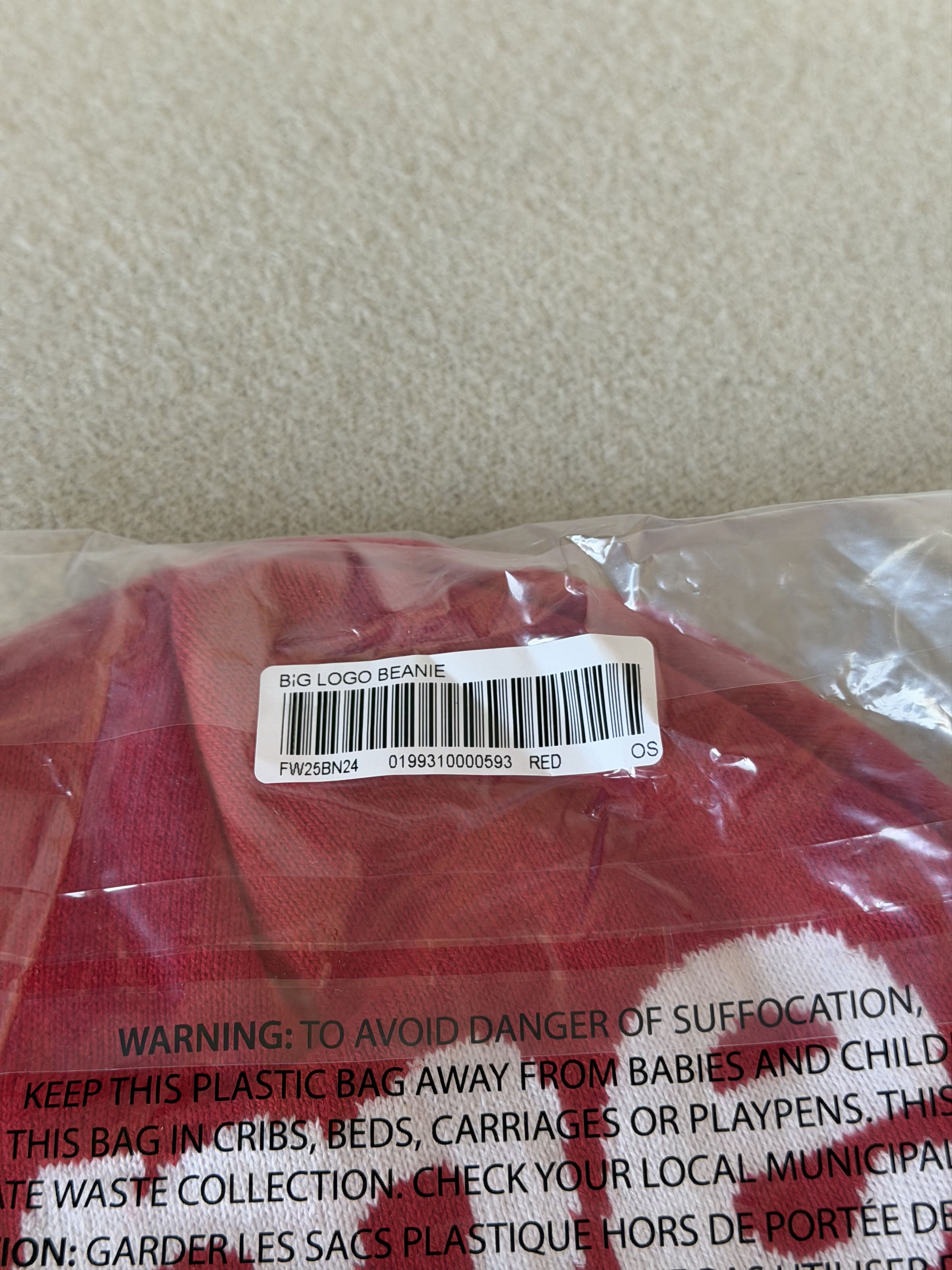 Supreme Supreme Big Logo Beanie in Red Size ONE SIZE - 4 Thumbnail