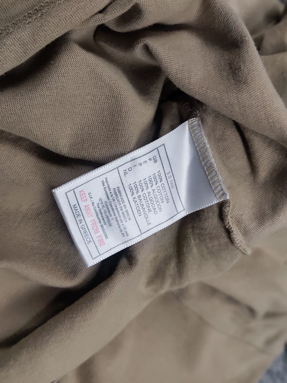 Nike Vintage 90's Nike Swoosh Oversized Beige Shirt USA Y2K Style Size US L / EU 52-54 / 3 - 13 Thumbnail