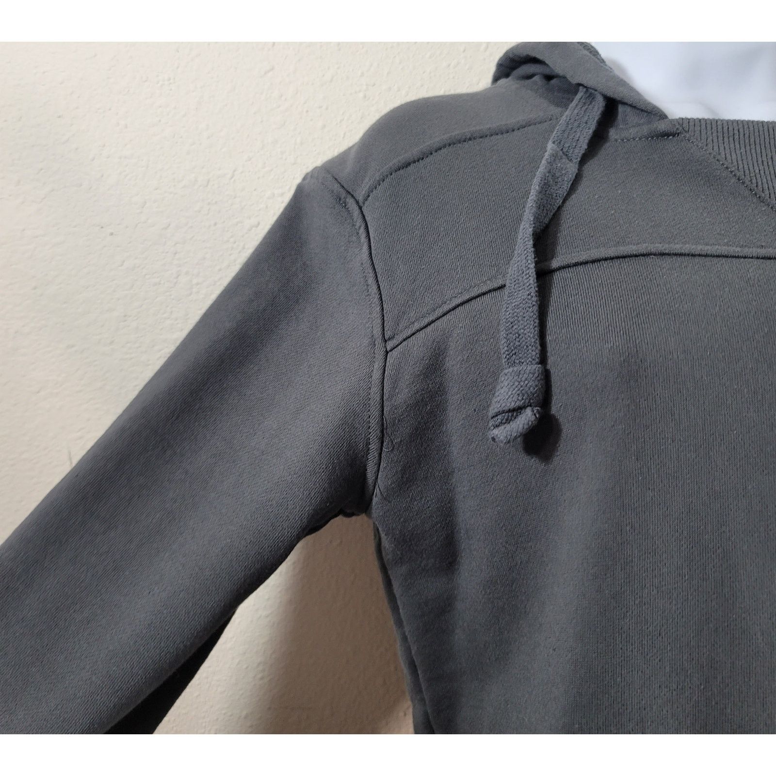Other Modern Canvas Dark Gray Cropped Hoodie Sweatshirt Small Size S / US 4 / IT 40 - 6 Thumbnail