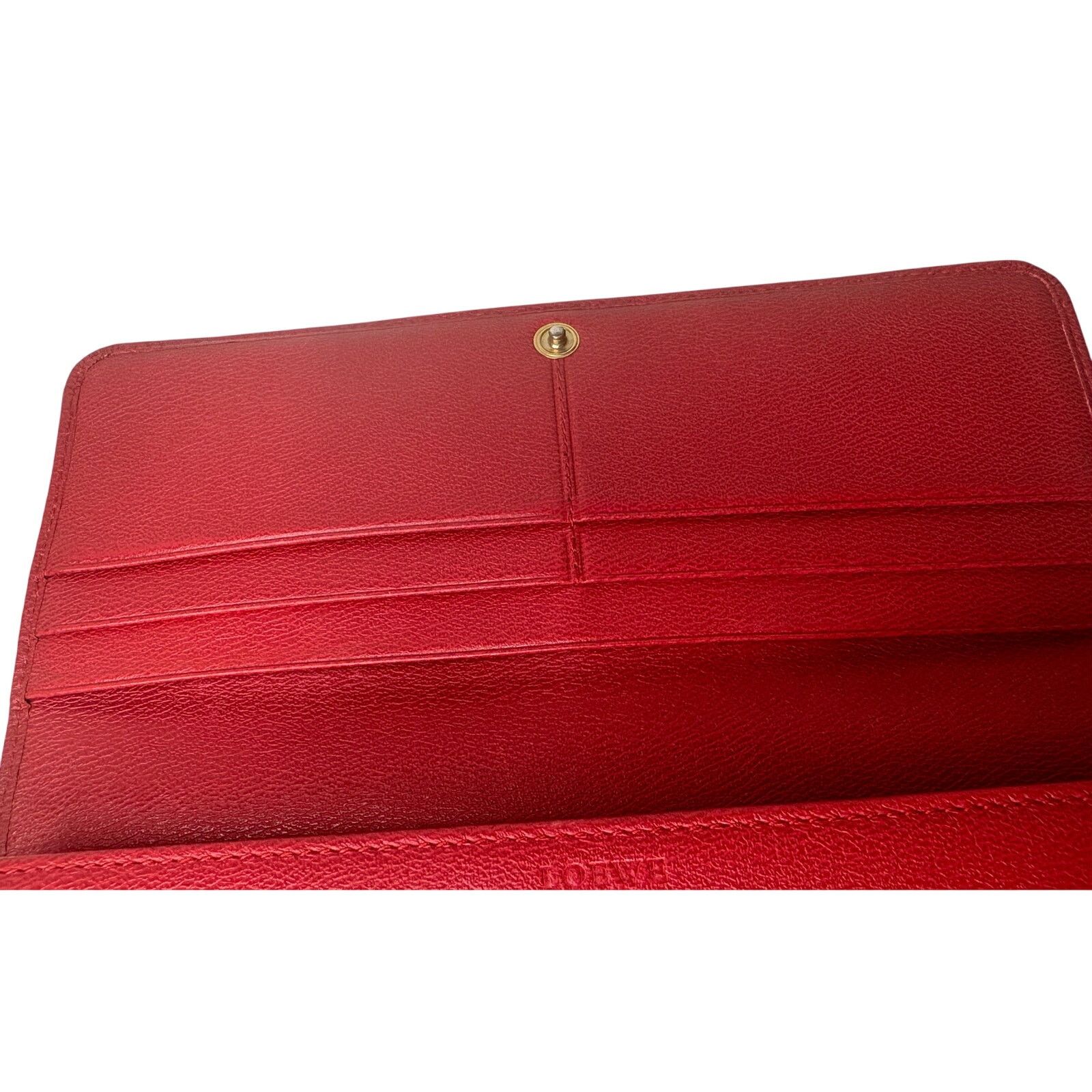 Loewe Loewe Anagram Flap Leather Continental Long Wallet - Red Size ONE SIZE - 20 Thumbnail