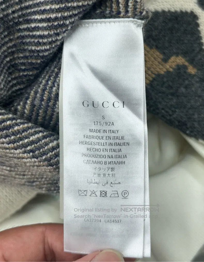 Gucci Gucci Gray-black diamond check full-print pony logo cardig Size US S / EU 44-46 / 1 - 4 Thumbnail