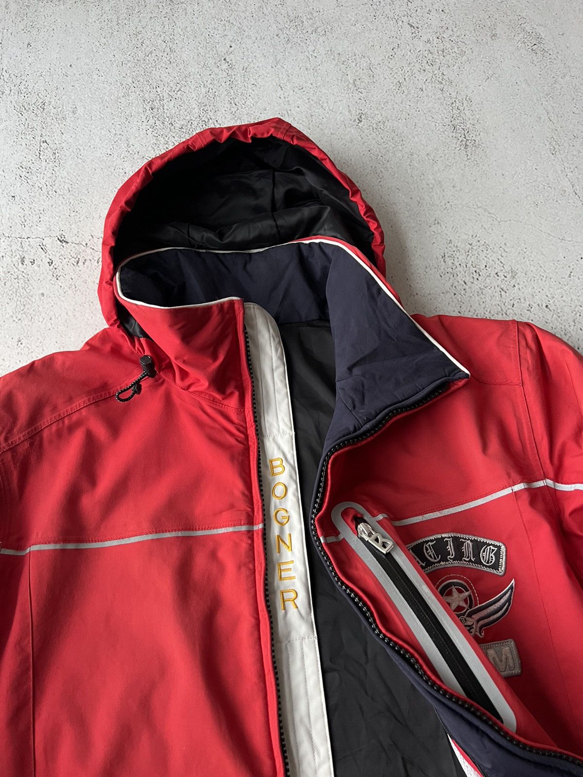 Bogner × Designer Bogner Team Racing Red Insulated Ski Jacket Size US L / EU 52-54 / 3 - 11 Thumbnail