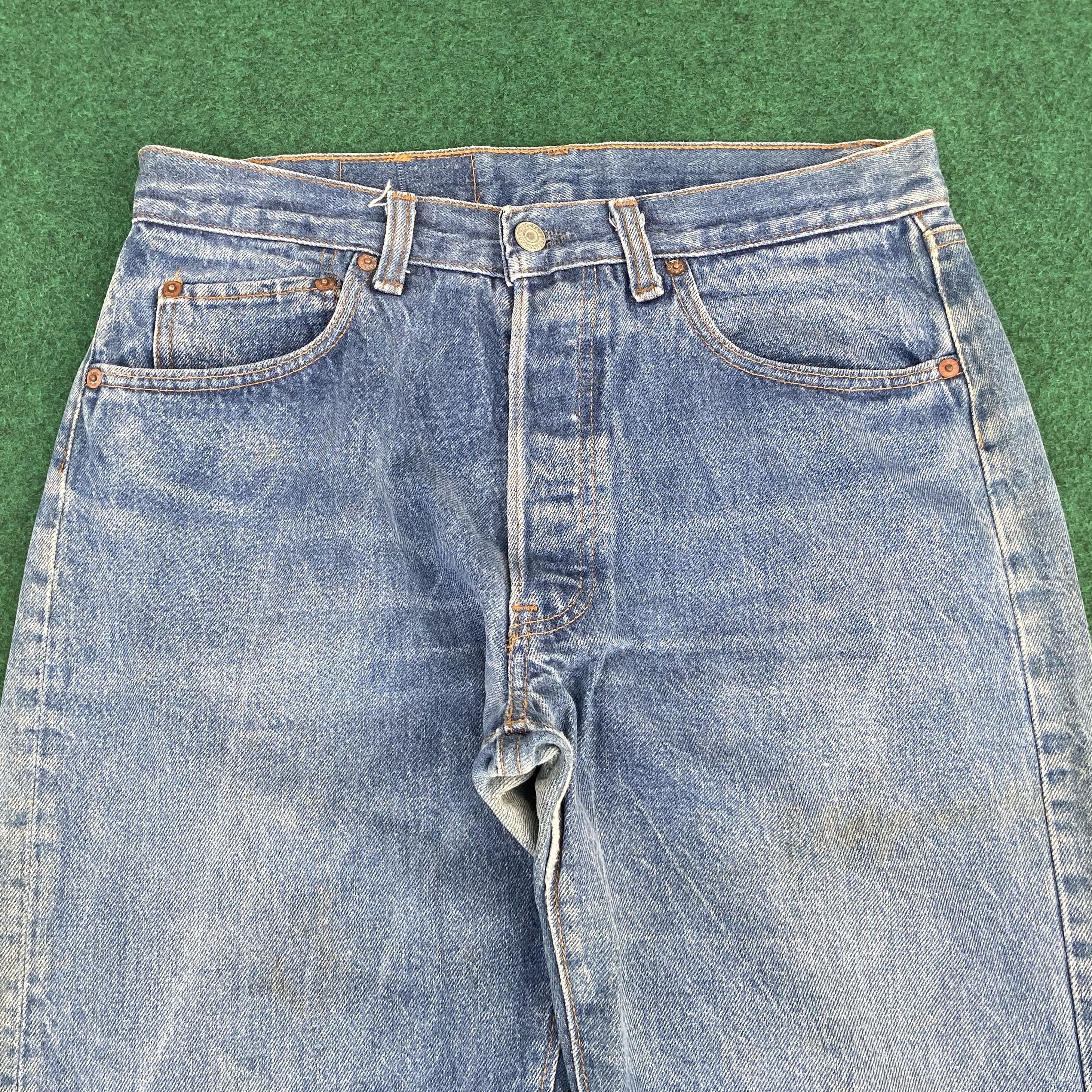 Levi's × Vintage Vtg Levis 501 Faded Blue 80s Jeans Size US 31 - 3 Thumbnail