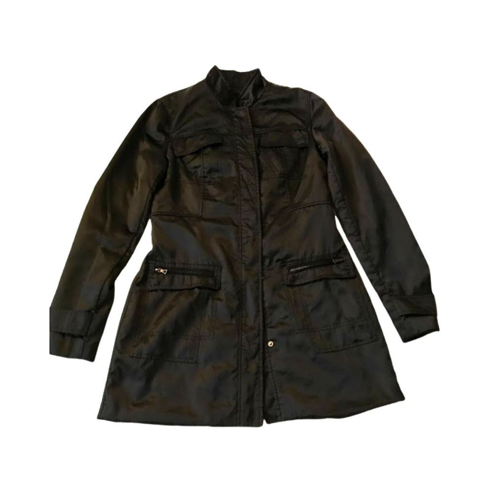 Elie Tahari Elie Tahari Women`s Jacket Coat Black Long Sleeve Sz M Size M / US 6-8 / IT 42-44 - 1 Thumbnail