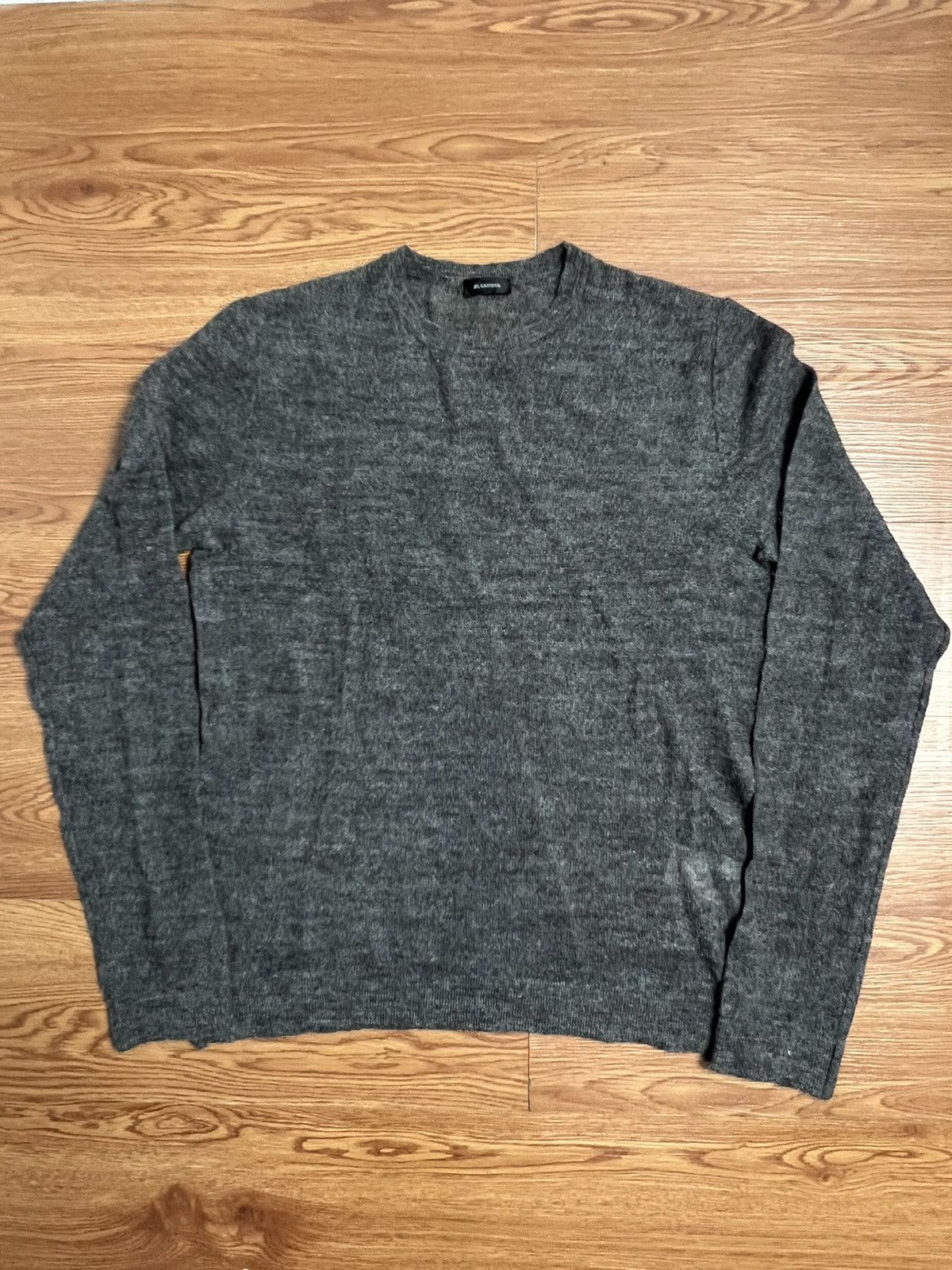 Image of Jil Sander Light Wool Knit Sweater in Charcoal, Men's (Size Small)