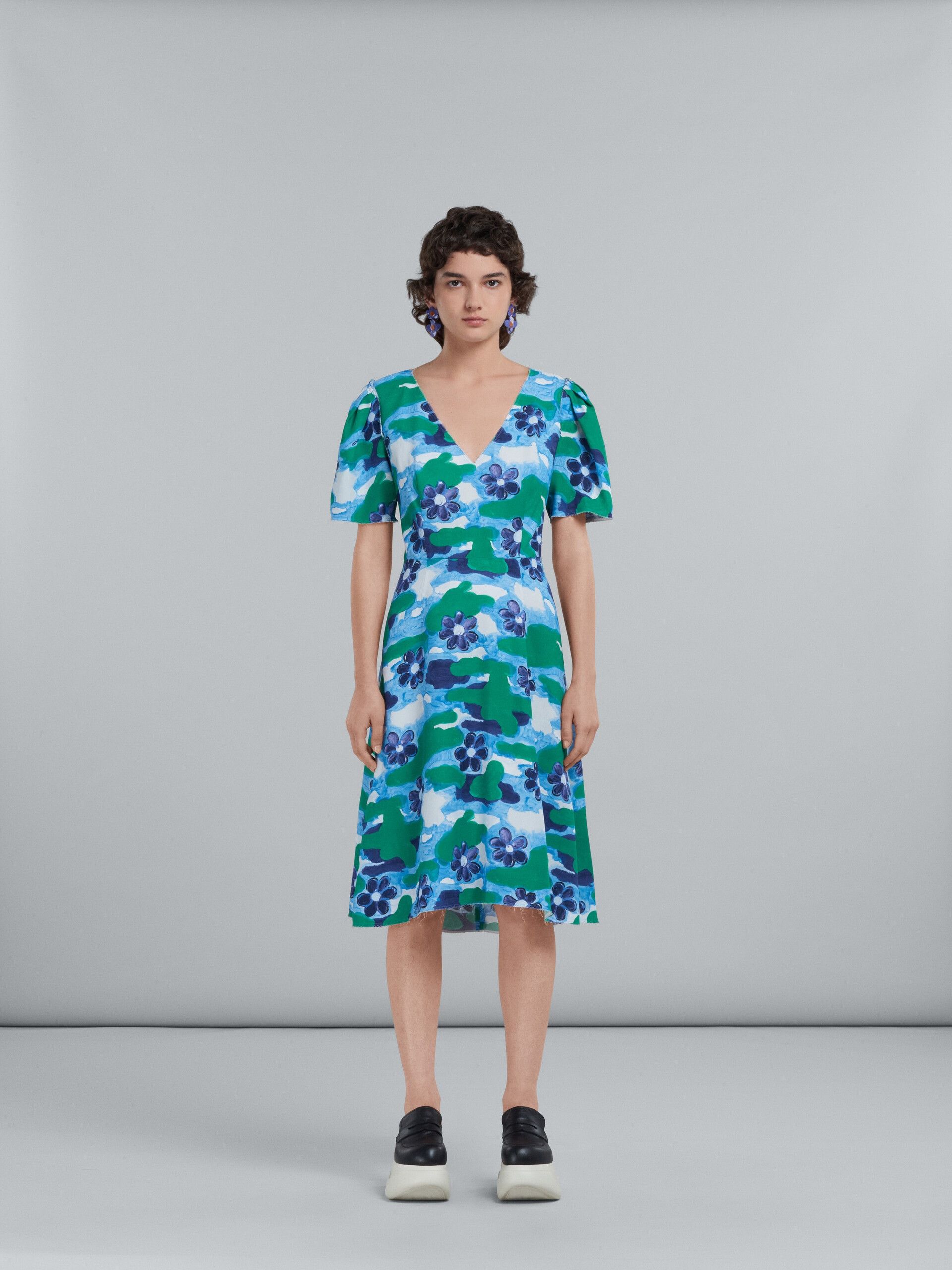 Marni o1y1025 Midi Dress in Multicolor Size S / US 4 / IT 40 - 2 Thumbnail