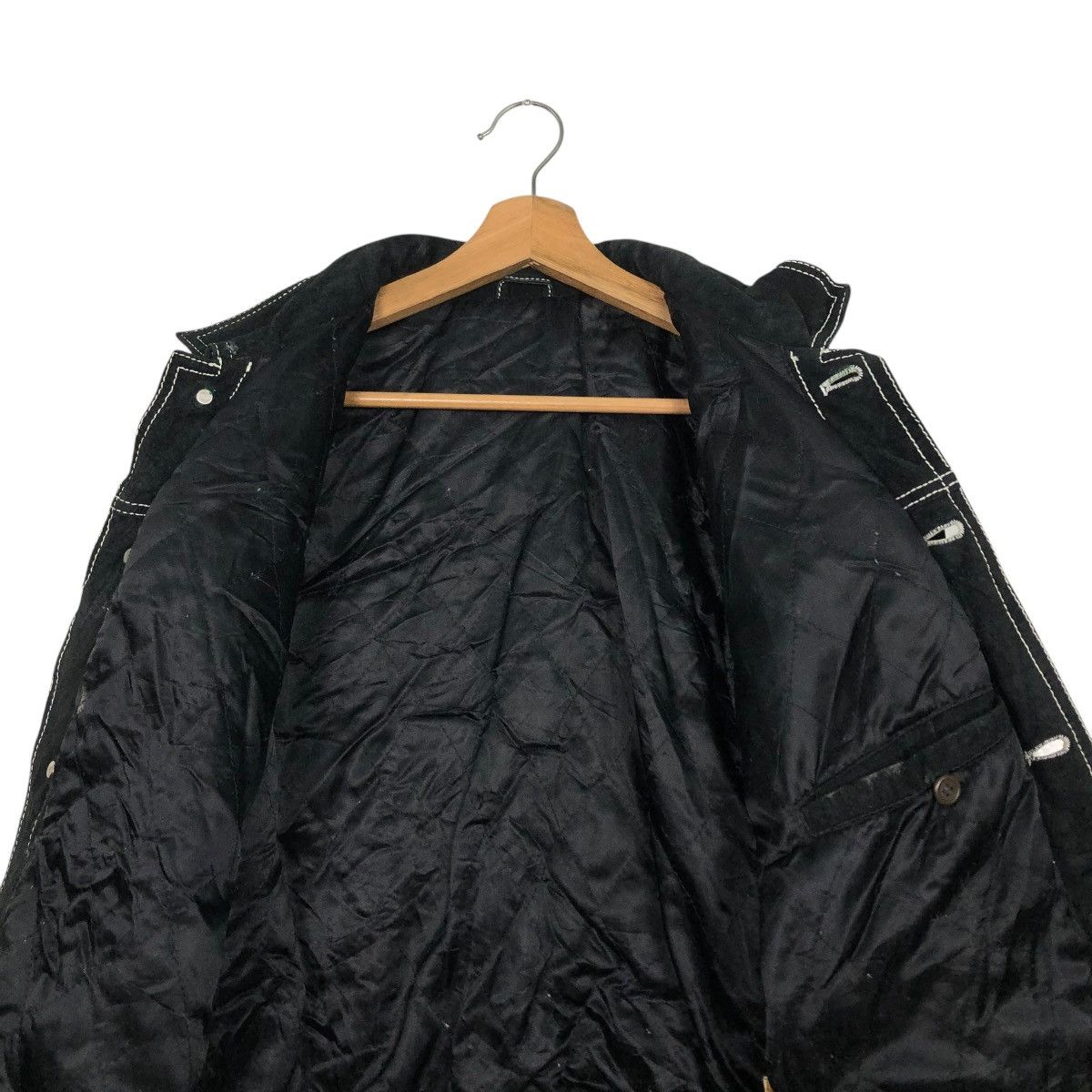 Japanese Brand 🔥VINTAGE TRUCKER BIKER LEATHER JACKET UNBRANDED ISSEY MIYAKE Size US M / EU 48-50 / 2 - 16 Thumbnail