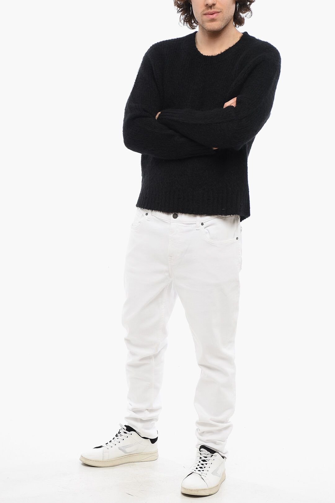 1989 STUDIO og1mm0725 Oversized Crewneck Sweater in Black Size US S / EU 44-46 / 1 - 4 Thumbnail