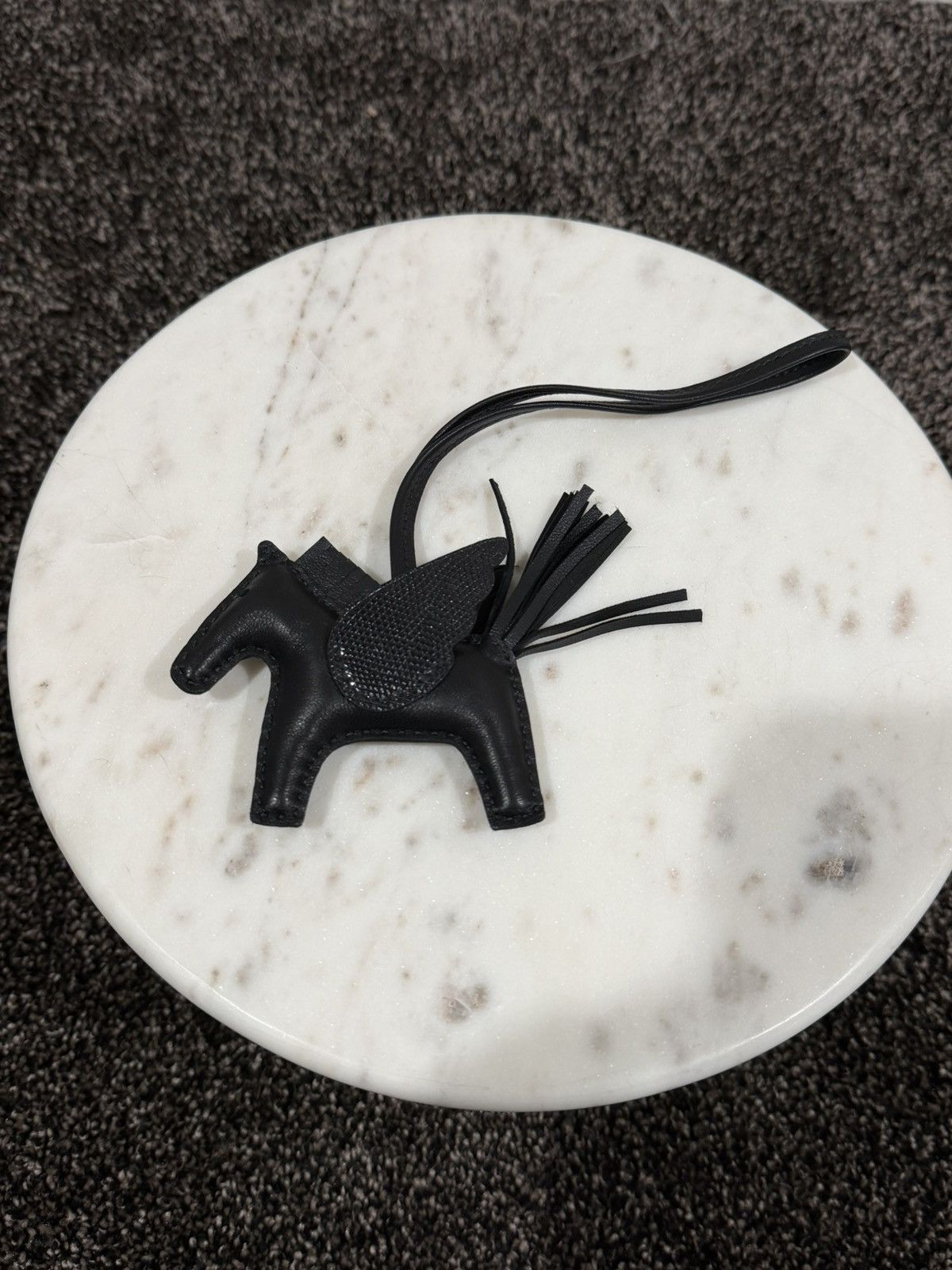 Hermes Hermes Black Leather MM Lizard Rodeo Pegasus Horse Bag Charm Size ONE SIZE - 15 Thumbnail