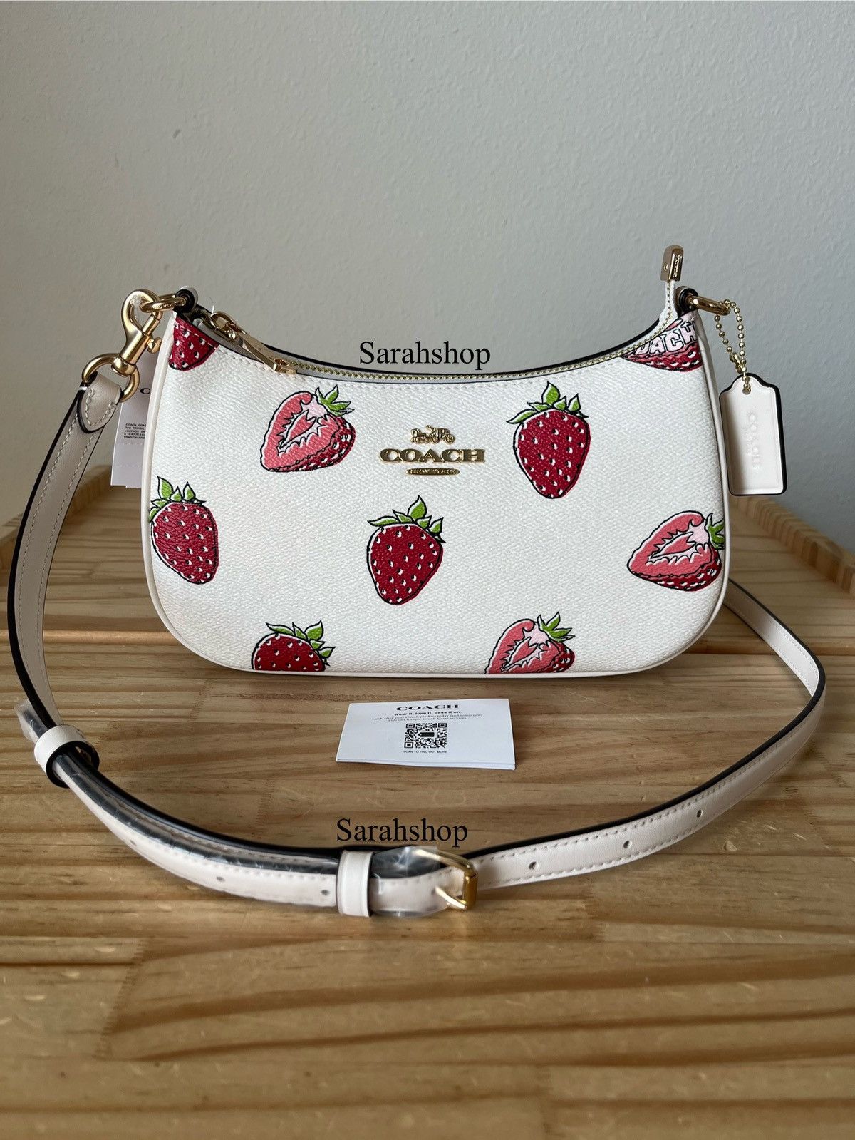 【COACH】Teri Shoulder Bag With Strawberry Print Coach Outlet Teri Shoulder Bag With Strawberry Print | ShopSimon