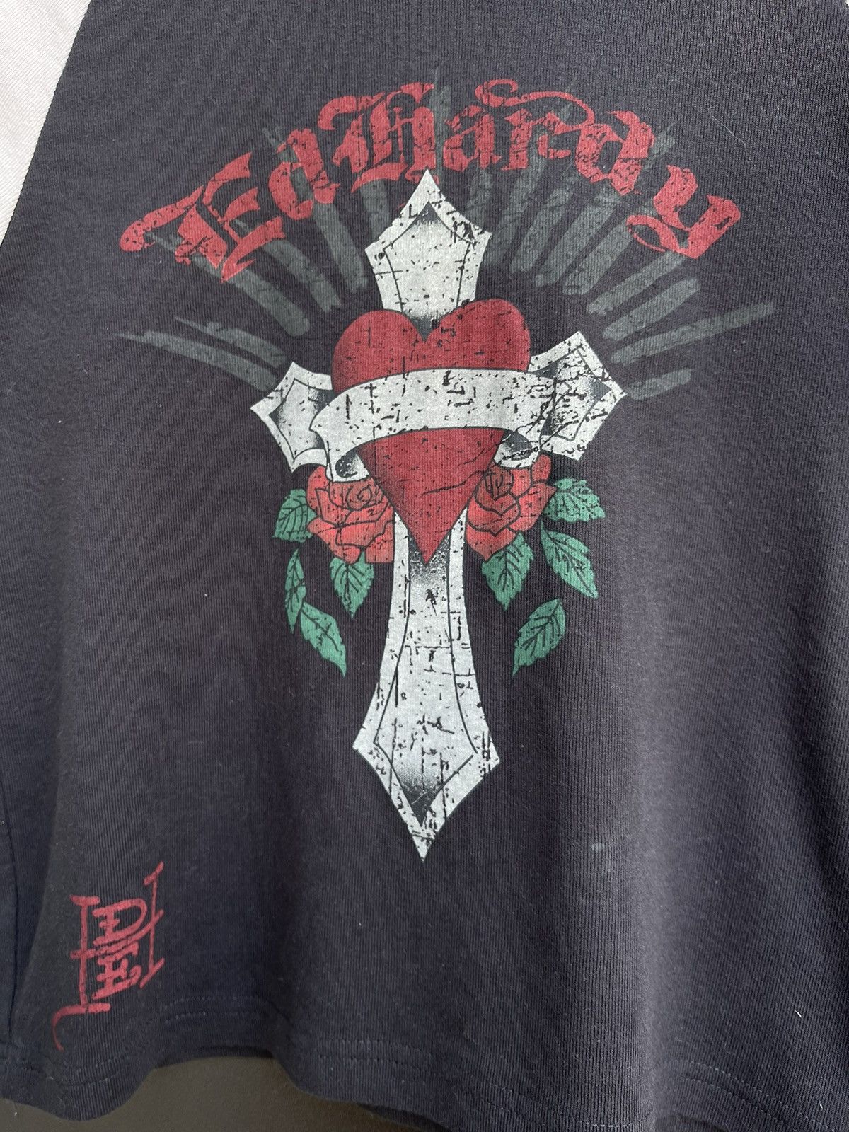 Ed Hardy Ed Hardy UO Exclusive Grey & Black Raglan Baby T-Shirt Size L / US 10 / IT 46 - 6 Thumbnail