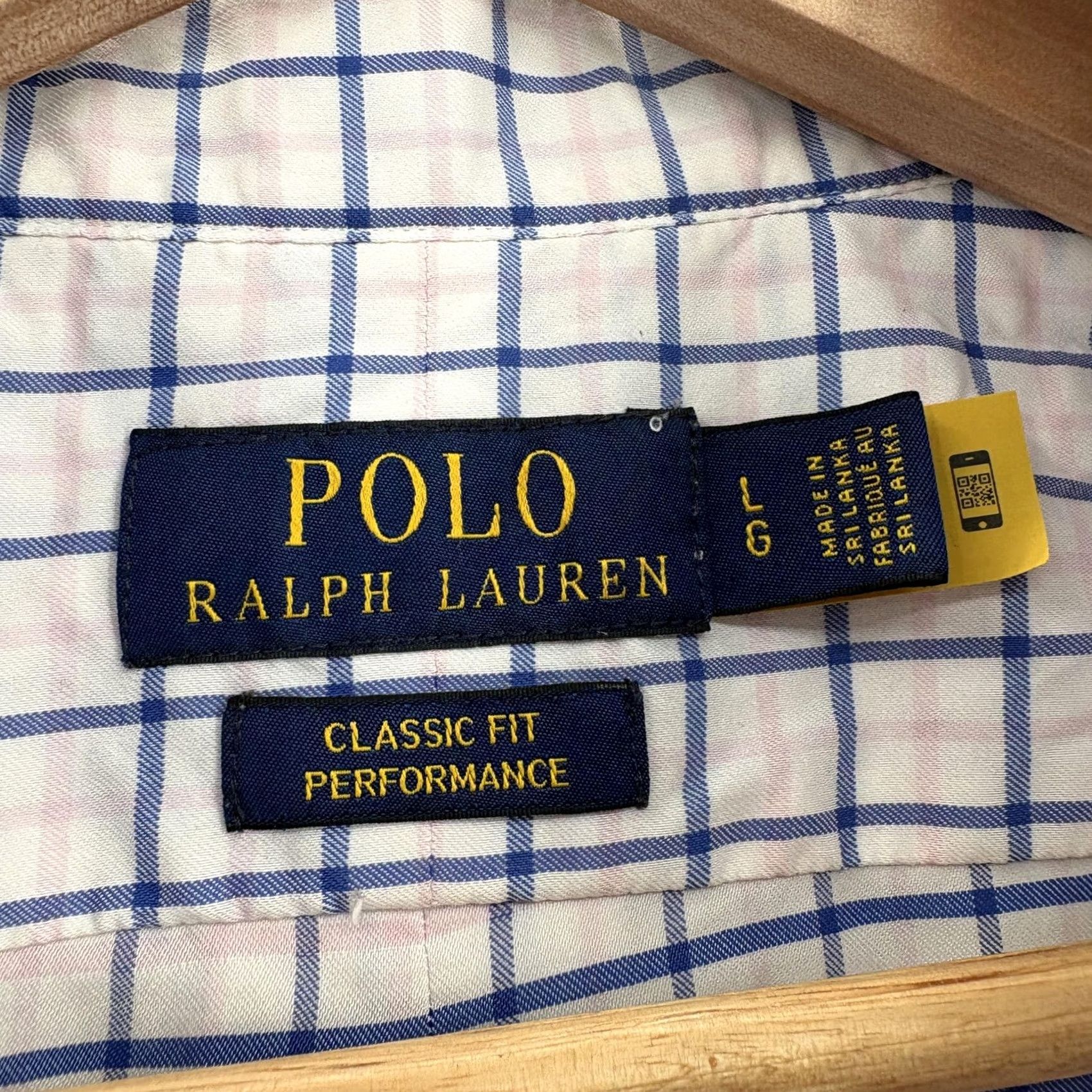 Polo Ralph Lauren Polo Ralph Lauren Shirt Mens Large White Check Short Sleeve Performance Stretch Button-Up Classic Fit Size US L / EU 52-54 / 3 - 3 Thumbnail