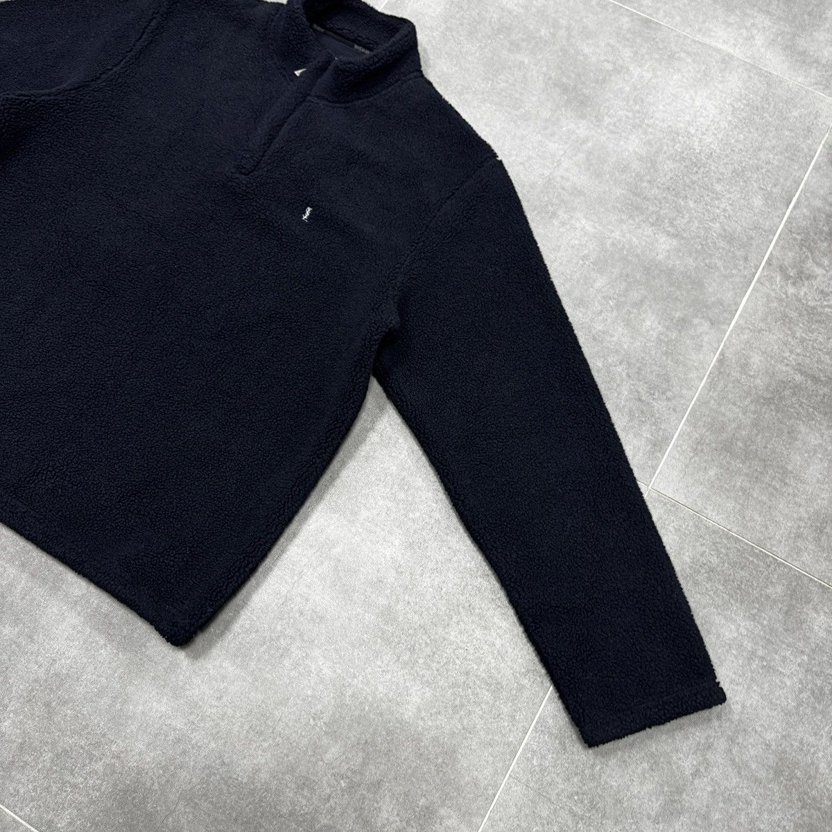 Yves Saint Laurent Rare Yves Saint Laurent YSL 1/3 Zip Fleece Jacket Navy Blue Size US XL / EU 56 / 4 - 7 Thumbnail