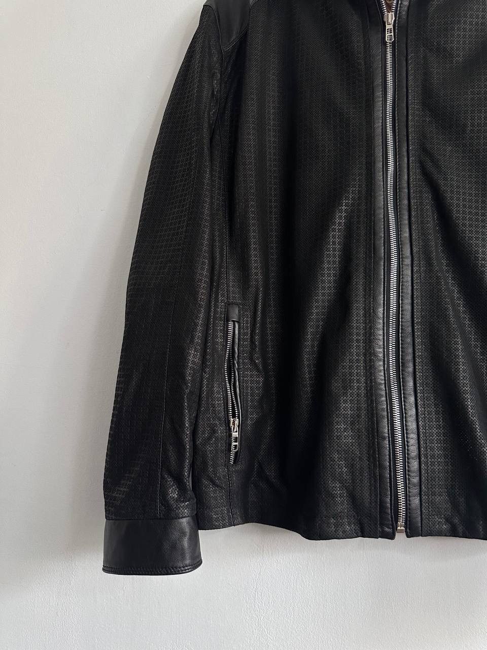 Other Latini Luxury Black Leather Jacket Paisley Silk Lining Size US XL / EU 56 / 4 - 3 Thumbnail
