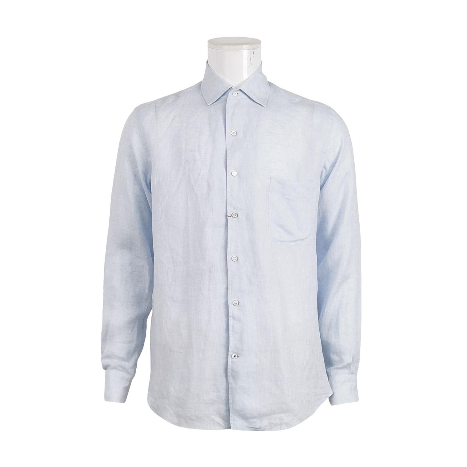 Loro Piana Loro Piana Linen Single-Breasted Spread Collar Shirt M Size US M / EU 48-50 / 2 - 1 Thumbnail