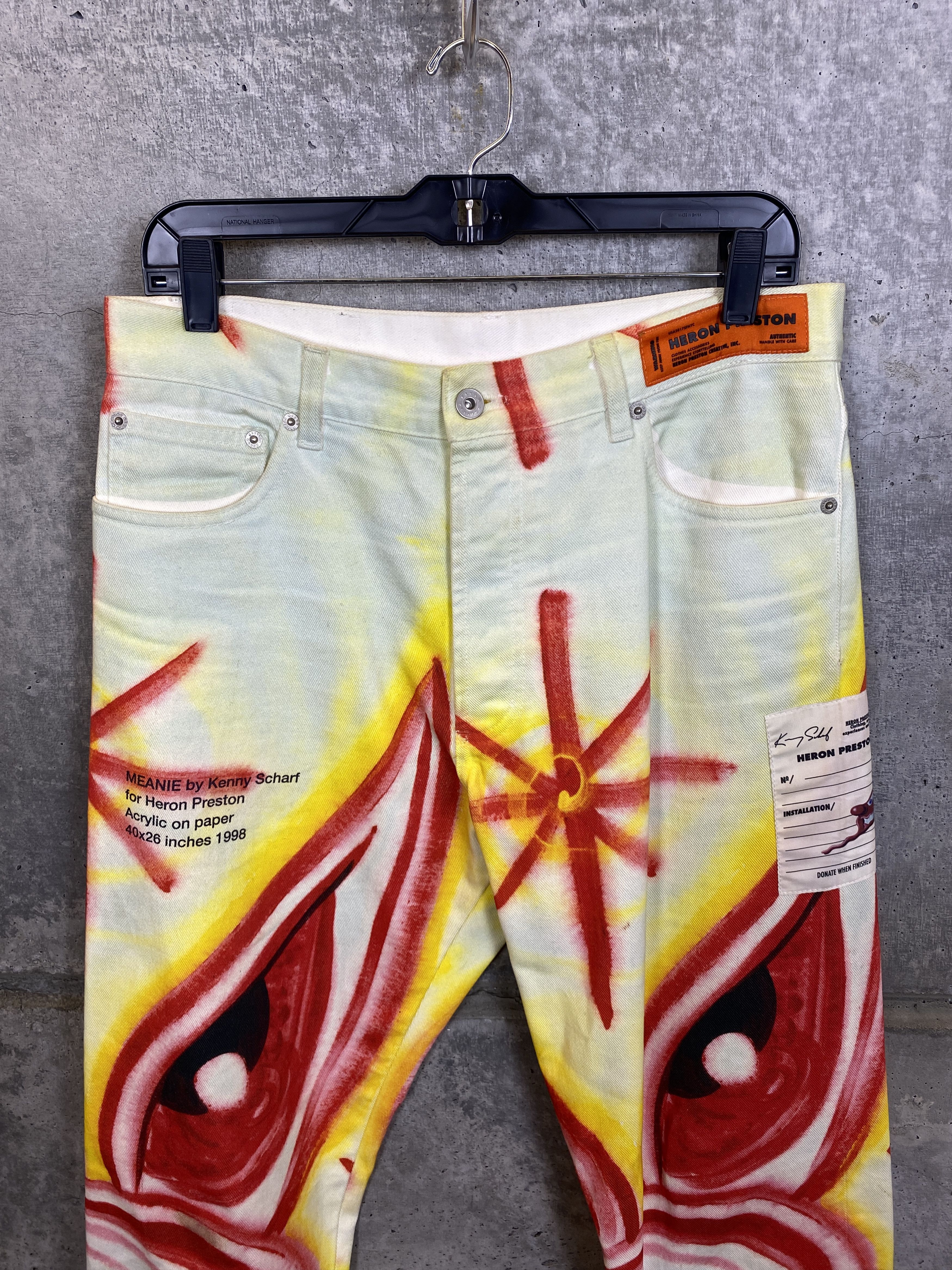 Heron Preston $645 HERON PRESTON X KENNY SCHARF JEANS Size US 30 / EU 46 - 3 Thumbnail