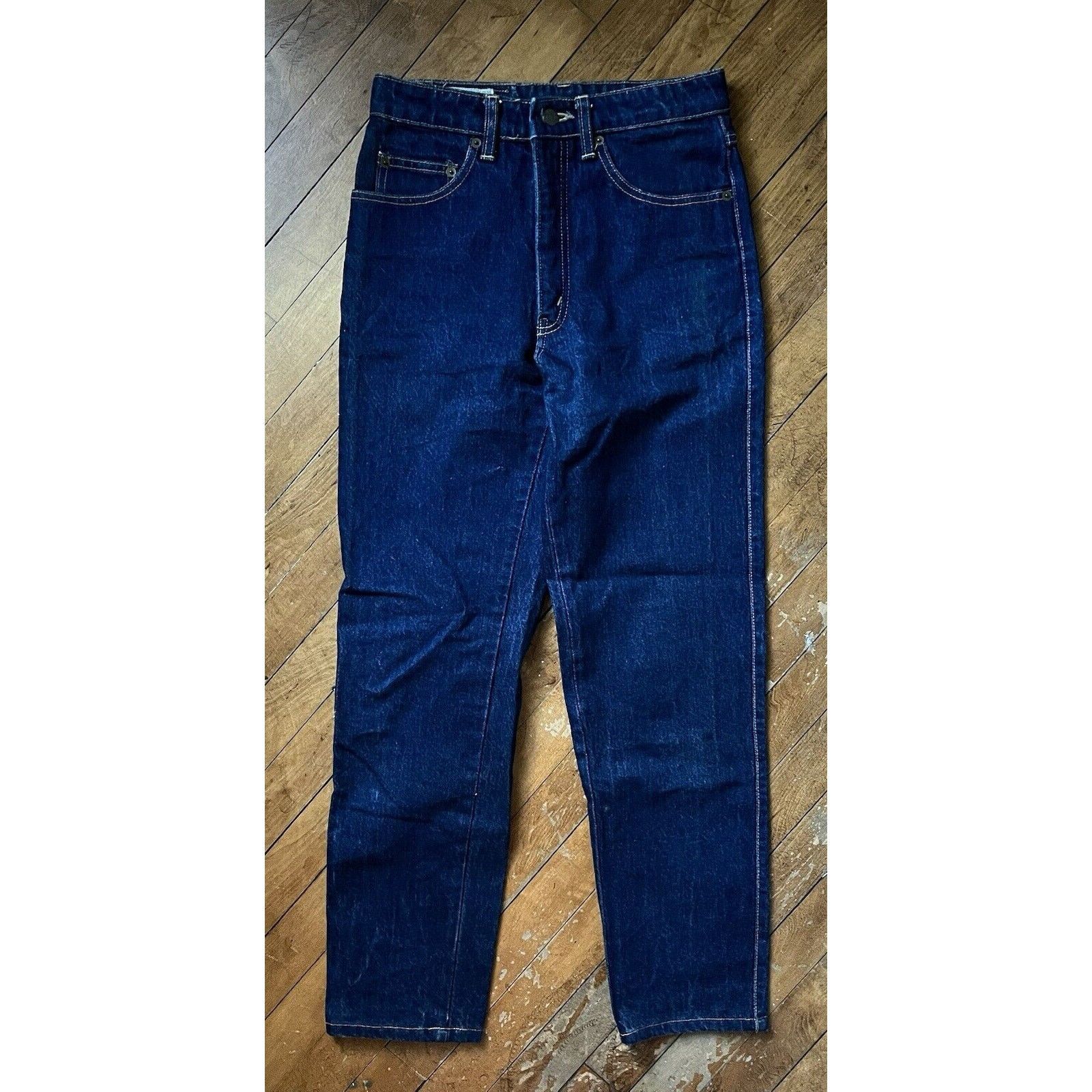 Vintage Super Barrel Bobson Straight Dark Blue Washed Jeans Size 28 Size 28" / US 6 / IT 42 - 1 Thumbnail