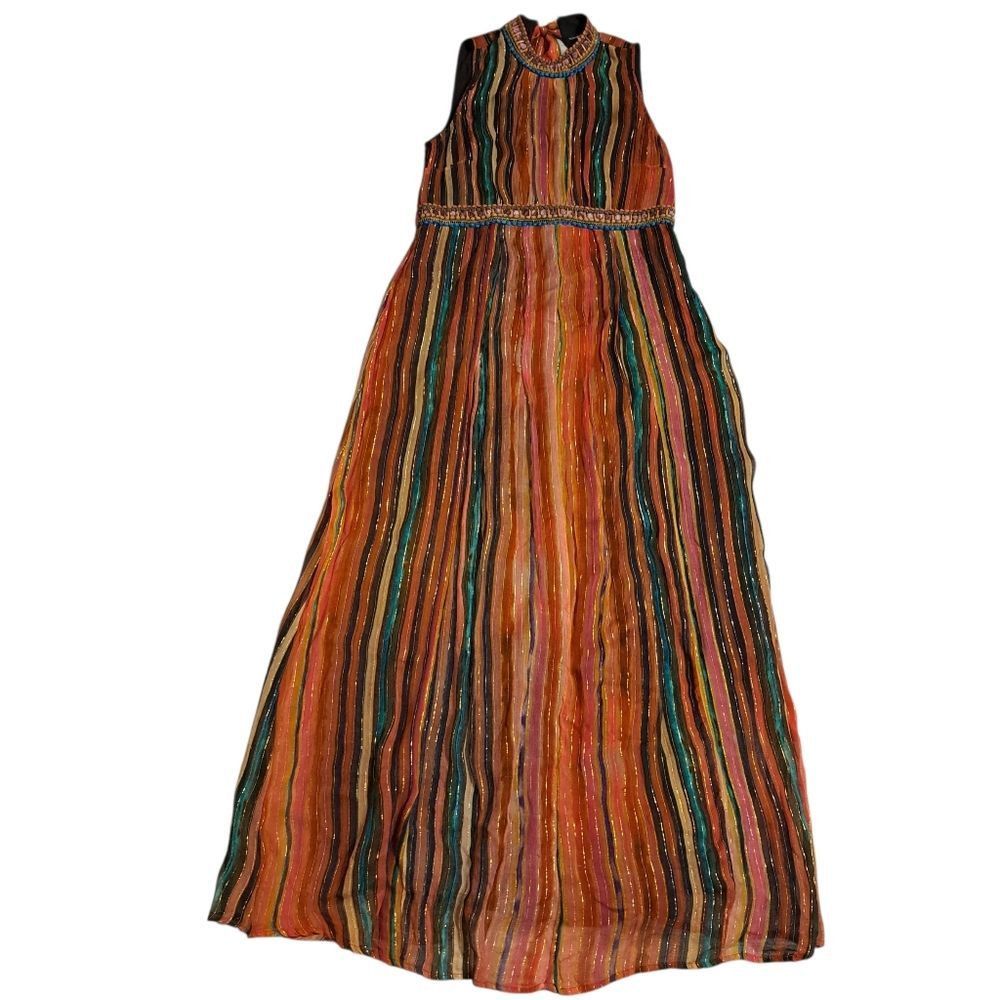 Anthropologie Anthropologie Blank London Halterneck Textured Metallic Maxi Size XL / US 12-14 / IT 48-50 - 1 Thumbnail