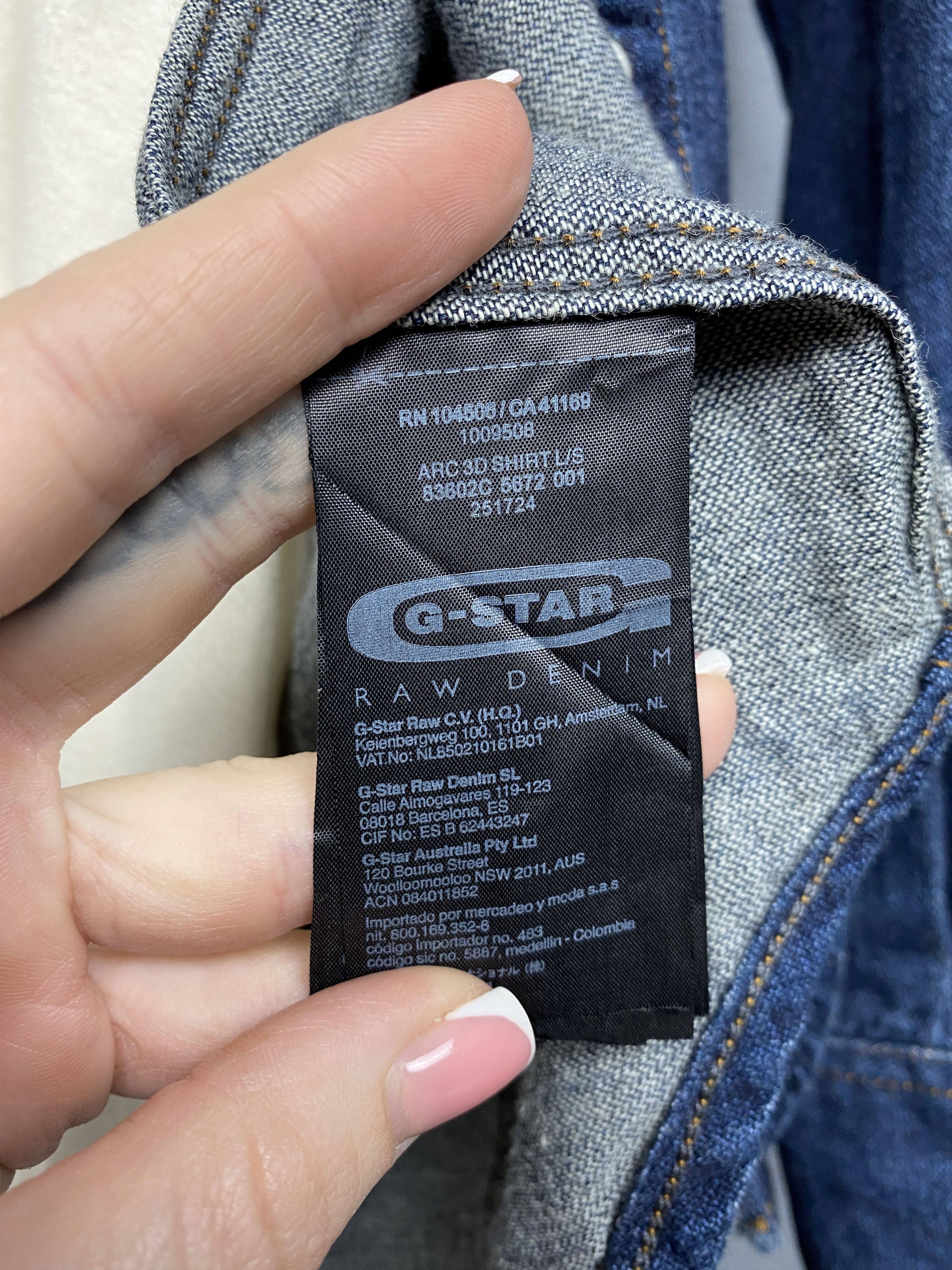 G-Star G Star Raw Mens Arc 3D Denim Shirt Size US M / EU 48-50 / 2 - 7 Thumbnail