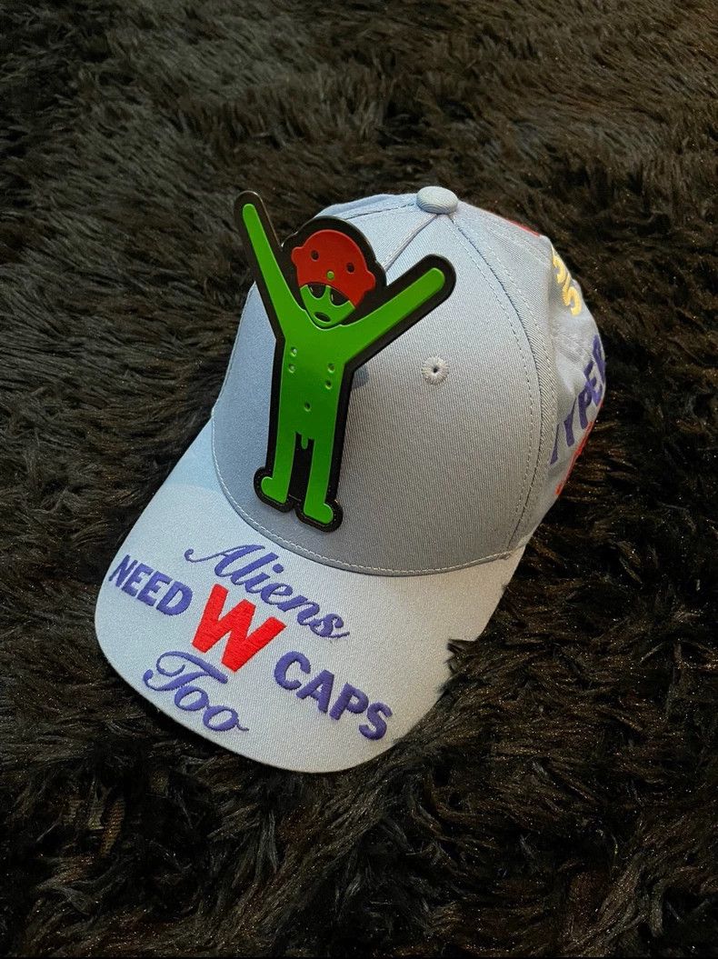 Walter Van Beirendonck walter van beirendonck Alien hat, cap, blue Size ONE SIZE - 1 Thumbnail
