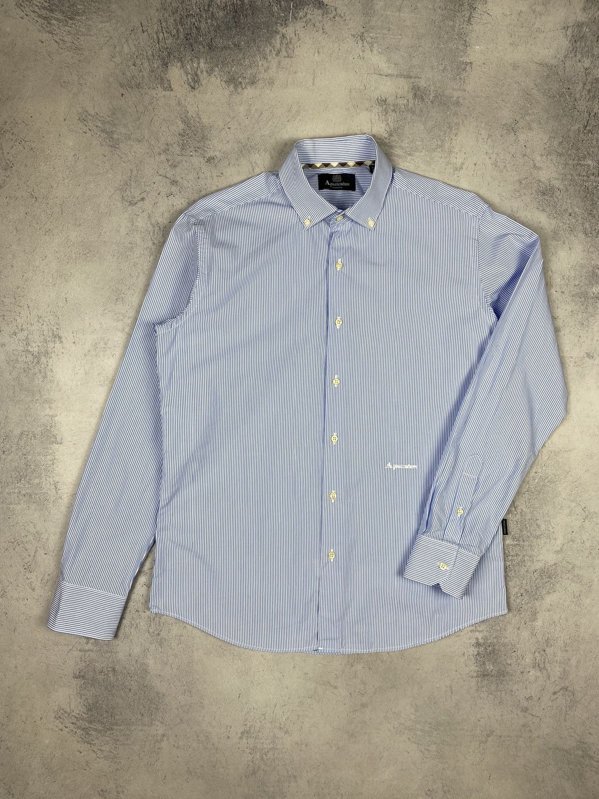 Aquascutum Aquascutum London Stripped Luxury Button Up Shirt Size US M / EU 48-50 / 2 - 2 Thumbnail