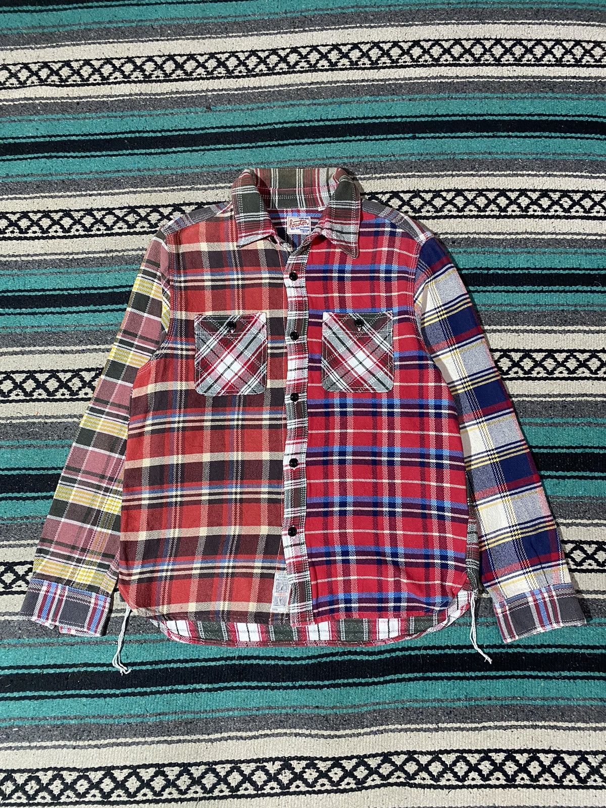 Japanese Brand Houston Union Made Heavyweight Flannel Shirt Size US L / EU 52-54 / 3 - 1 Thumbnail