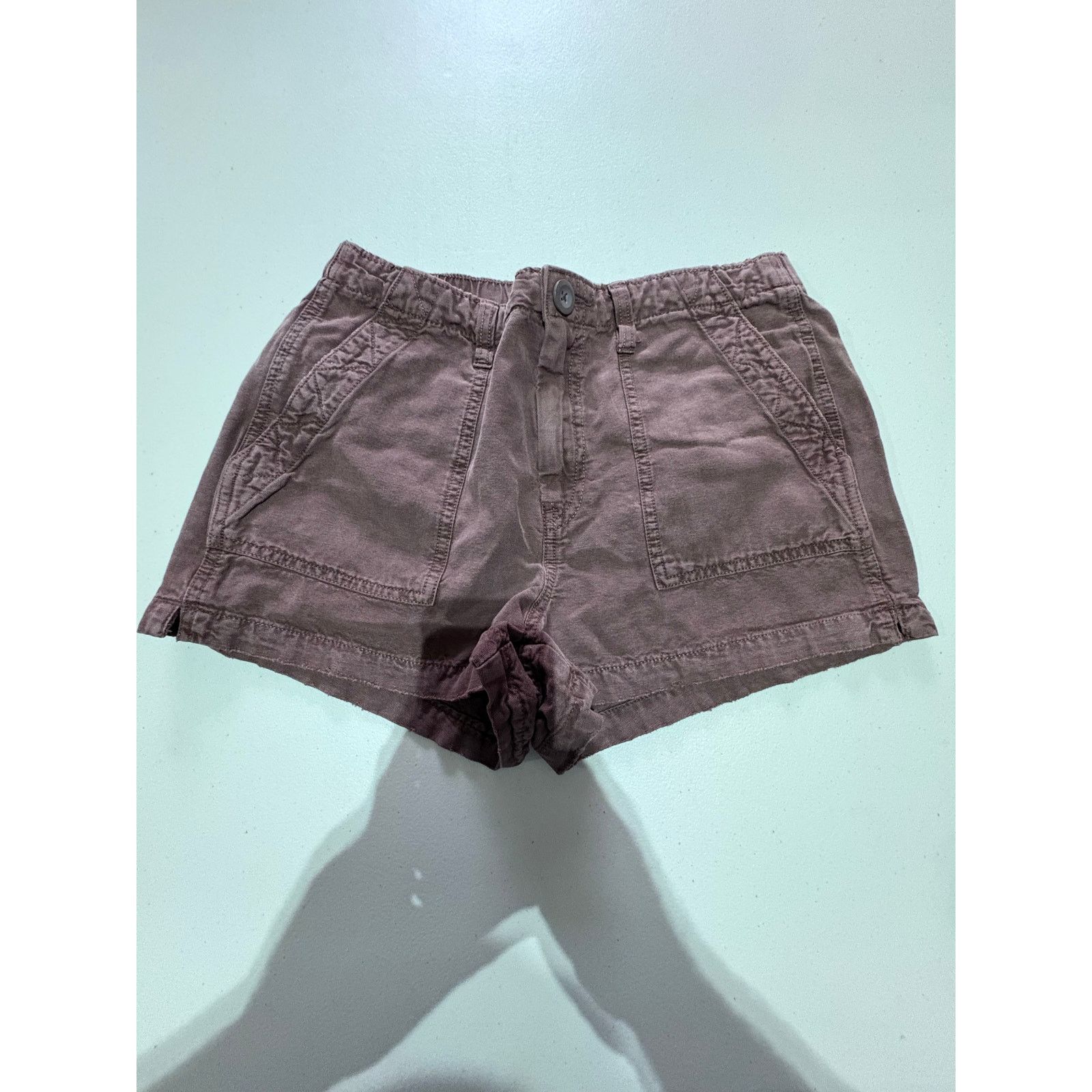 American Eagle Outfitters Aerie Women’s Brown Utility Shorts Size Small Petite Size 27" / US 4 / IT 40 - 2 Thumbnail