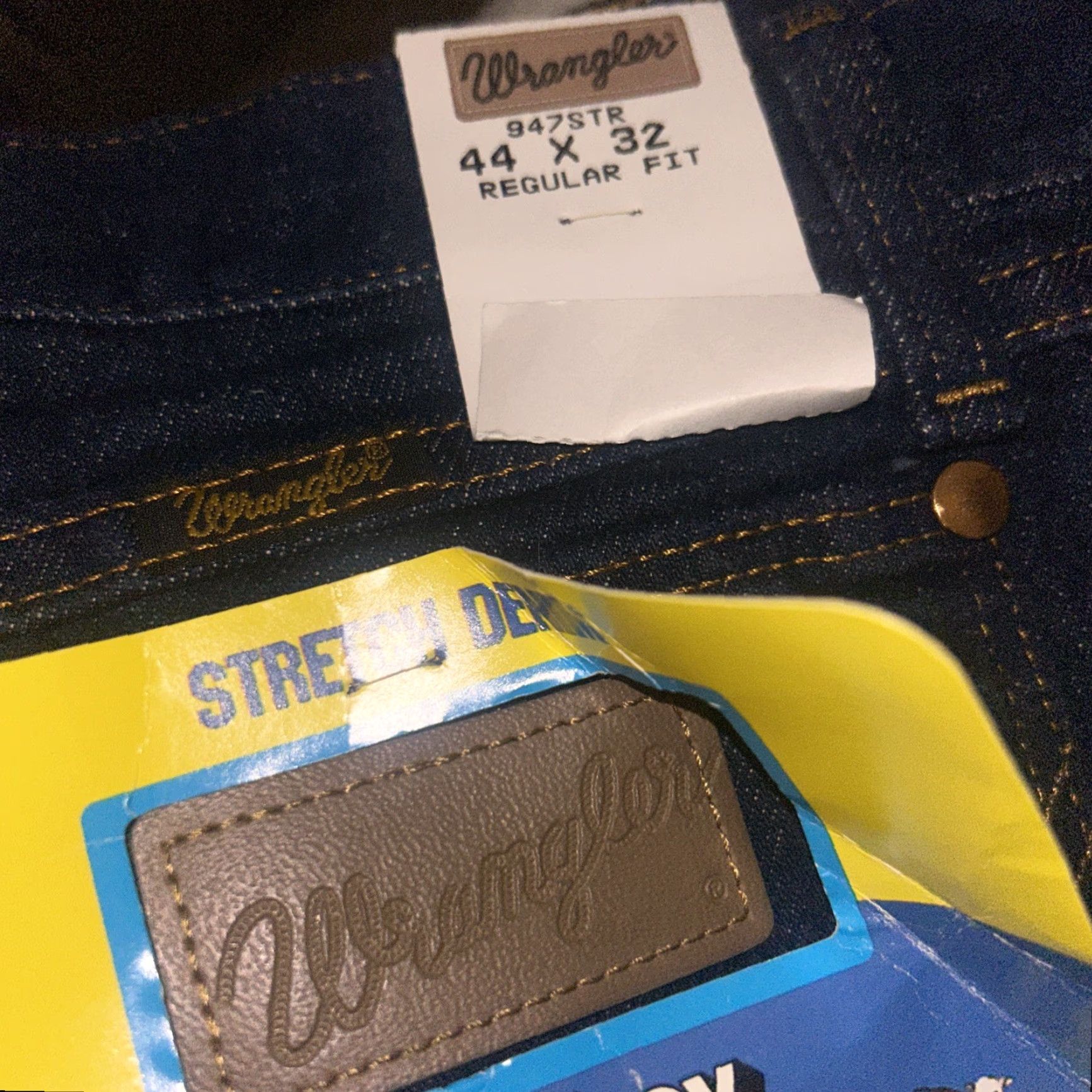 Wrangler Wrangler Jeans 947 STR 44X32 Cowboy Cut Denim 13 oz Stretch 98% Cotton 2% Elastane Regular/Classic Jeans Mens Big & Tall 44 Blue Denim Size US 44 / EU 60 - 3 Thumbnail