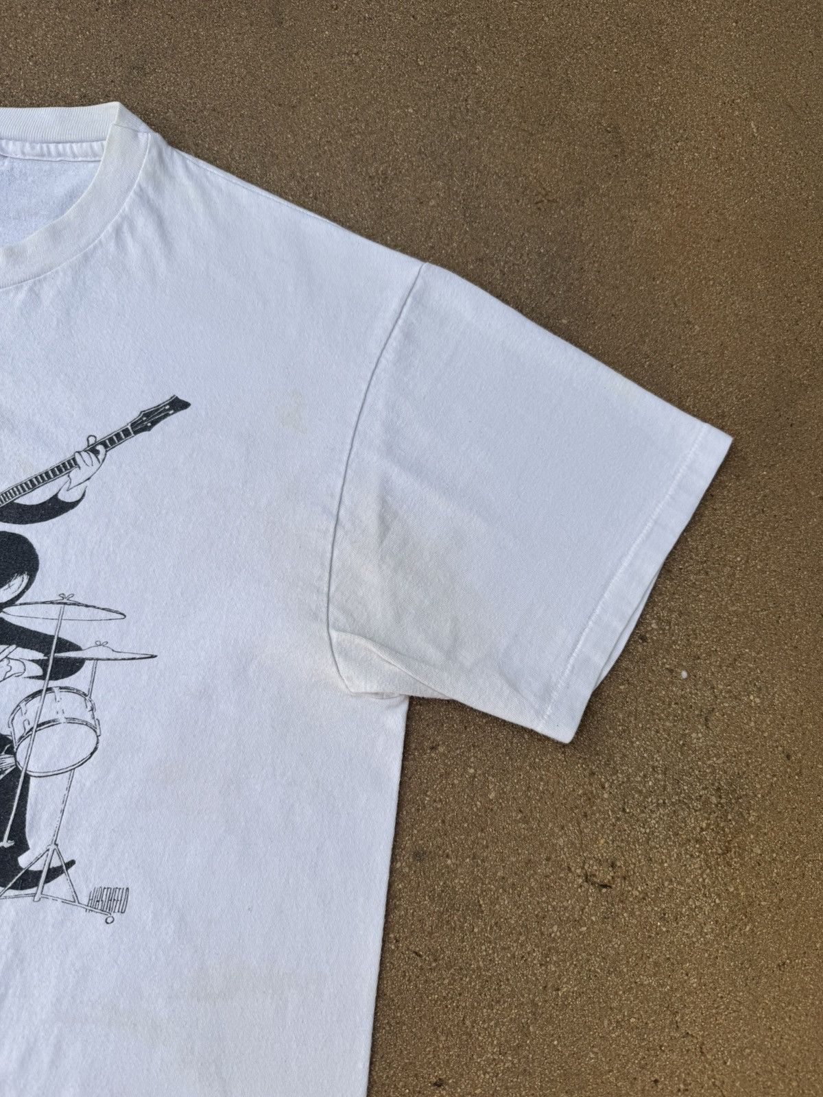 Band Tees × Vintage Vtg 90’s The Beatles Al Hirschfeld Art Band Rock Tee Sz M Size US M / EU 48-50 / 2 - 3 Thumbnail