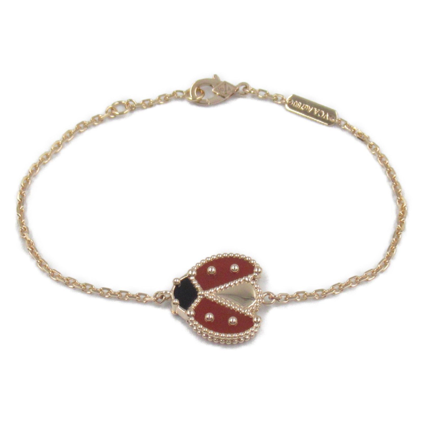 Van Cleef & Arpels Van Cleef Arpels Lucky Spring Open Wing Ladybug Bracelet K18Pg (Pink Gold) Onyx/Carnelian Black Red Size ONE SIZE - 1 Thumbnail