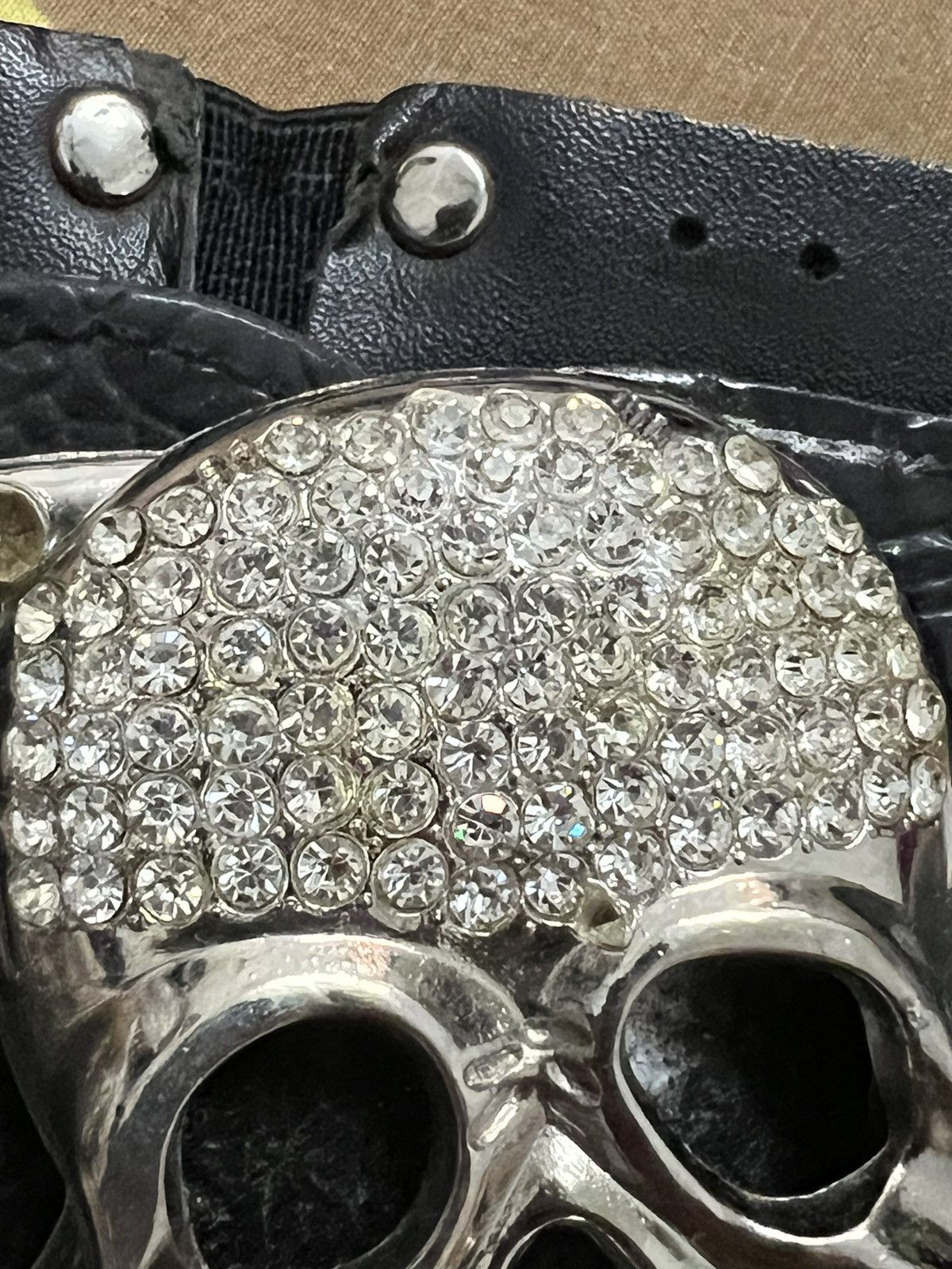Other Skull bunkle elastic belt rhinestone punk rock Size ONE SIZE - 11 Thumbnail