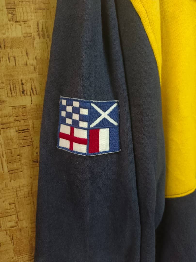 Nautica NAUTICA Navy Yellow 1983 Coastal Horizon Half Zip Sweatshirt Size US XL / EU 56 / 4 - 5 Thumbnail