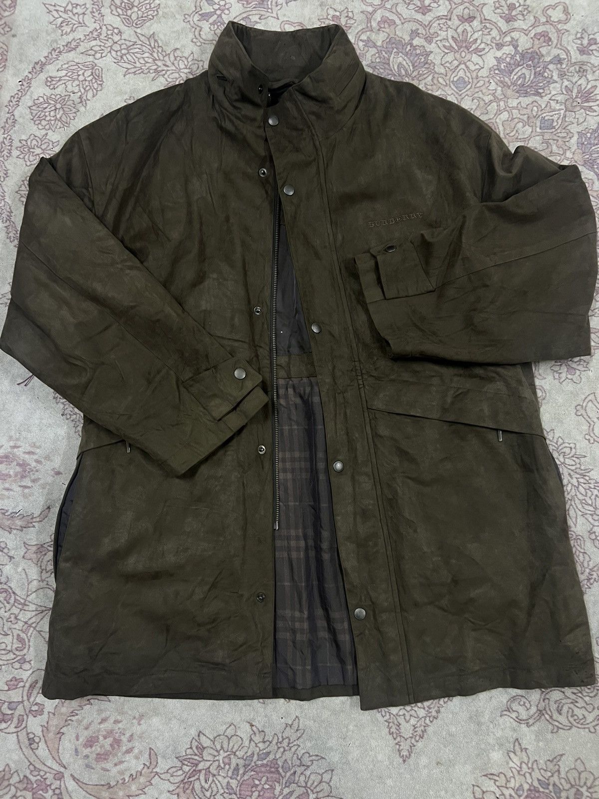 Burberry Burberry Golf Faux Suede Field Jacket Brown Sanyo Shokai Size US L / EU 52-54 / 3 - 2 Thumbnail