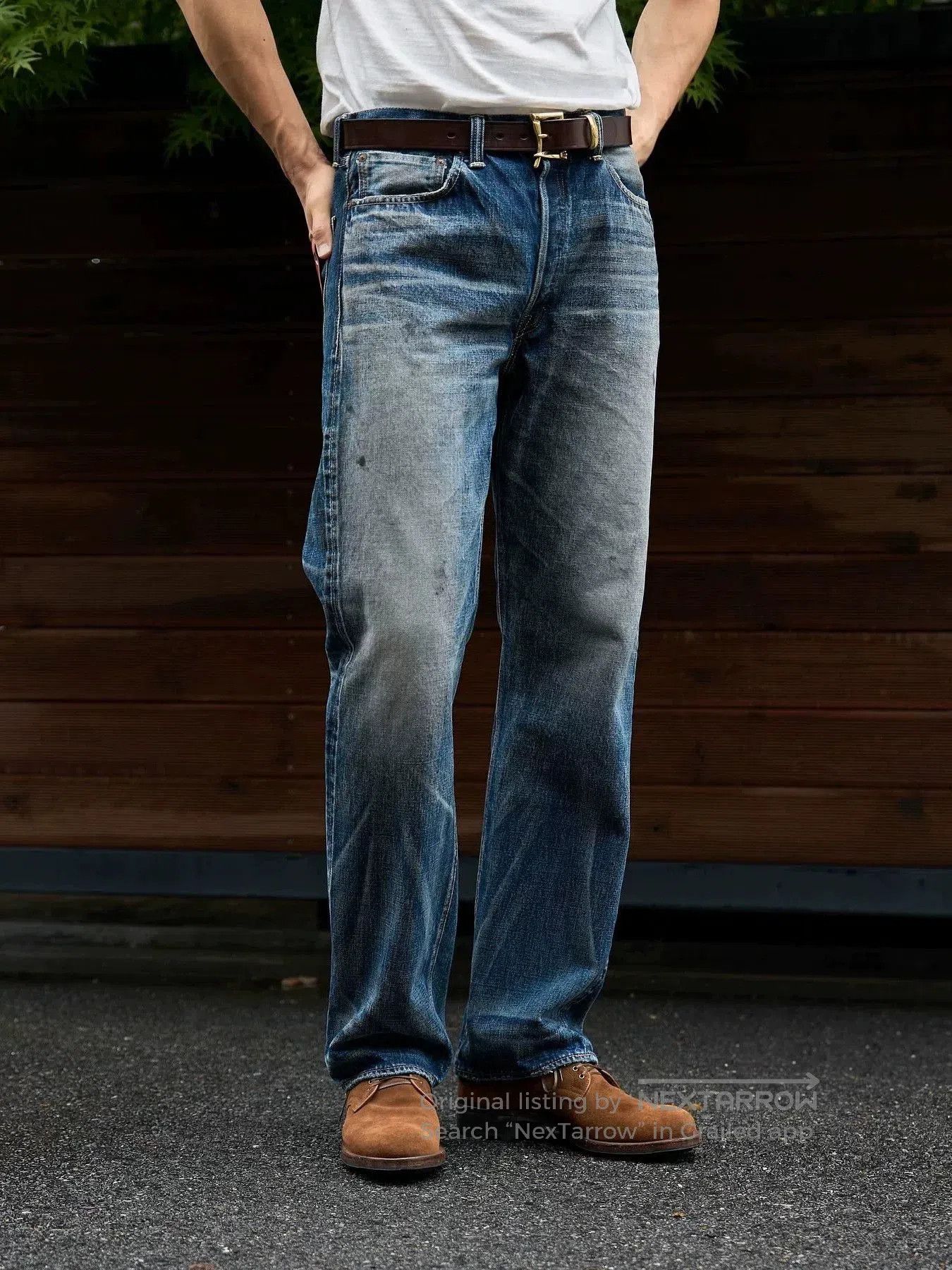Full Count & Co. Fullcount Distressed Denim Jeans Made in Japan. Size US 30 / EU 46 - 2 Thumbnail