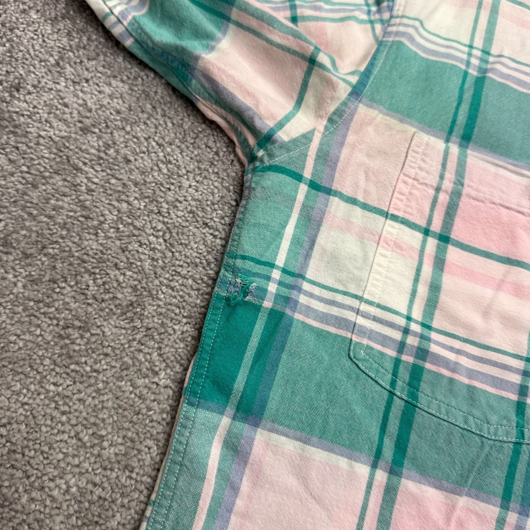 American Eagle Outfitters VINTAGE American Eagle Button Down Shirt Mens Medium Green Pink Plaid Cotton 90s Casual Size US M / EU 48-50 / 2 - 7 Thumbnail