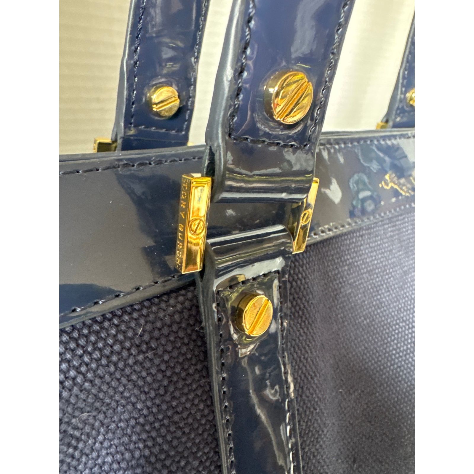 Tory Burch Tory Burch Canvas Jane Tote navy leather Shoulder Bag Size ONE SIZE - 7 Thumbnail