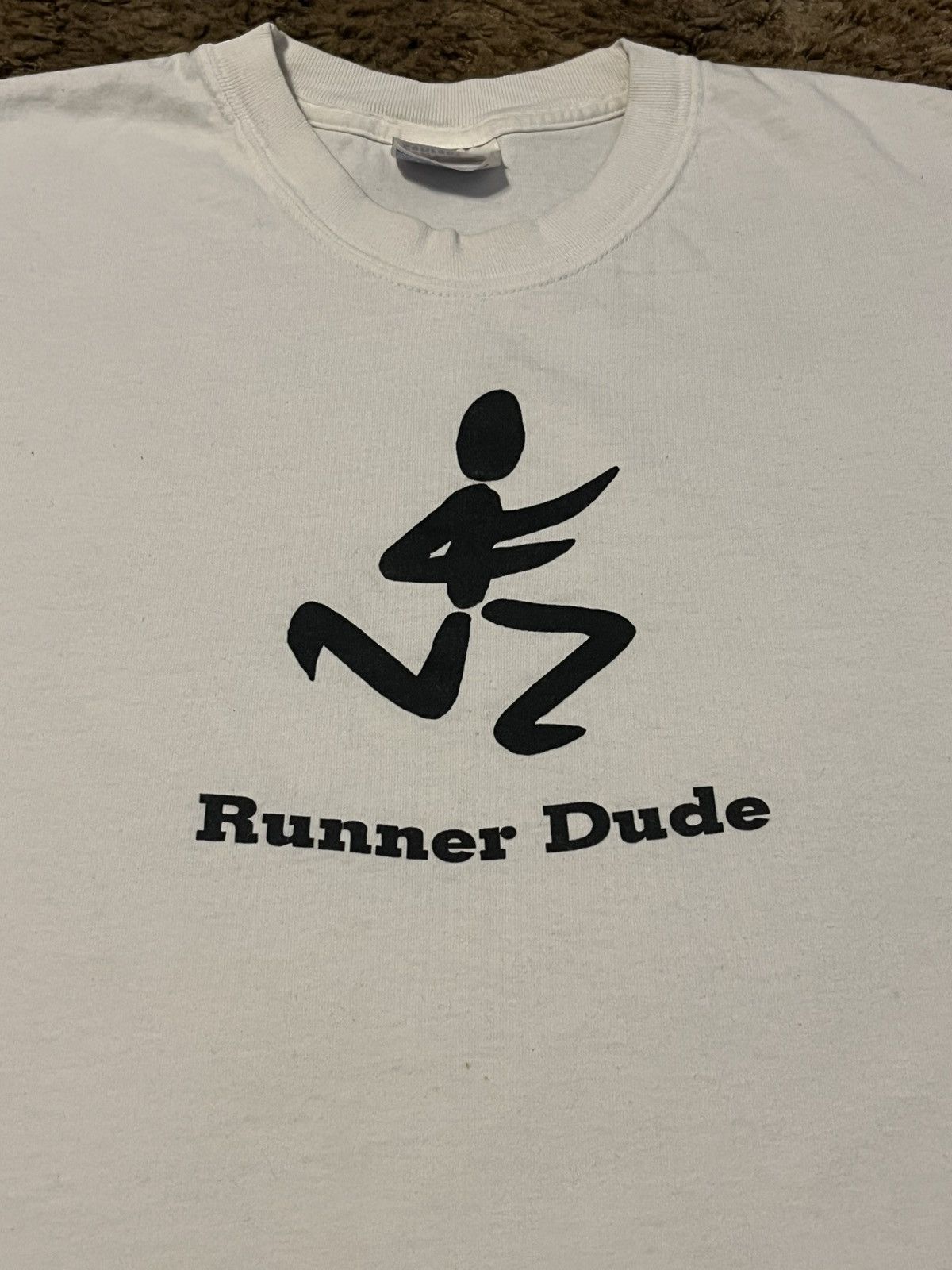 Vintage Vintage "Runner Dude" T-Shirt Tee White Medium Size US M / EU 48-50 / 2 - 2 Thumbnail