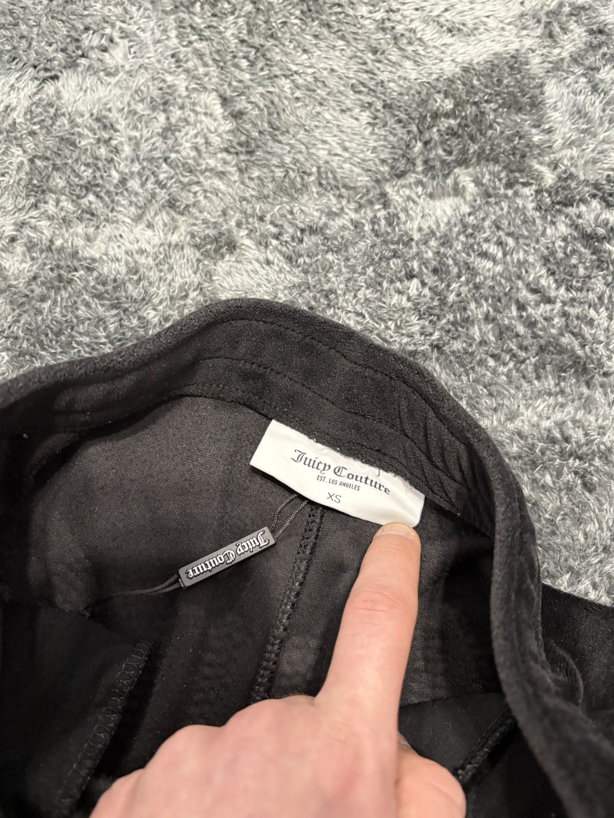 Juicy Couture Juicy Couture Black Velour Big Logo Suit Hoodie + Pants Size XS / US 0-2 / IT 36-38 - 5 Thumbnail