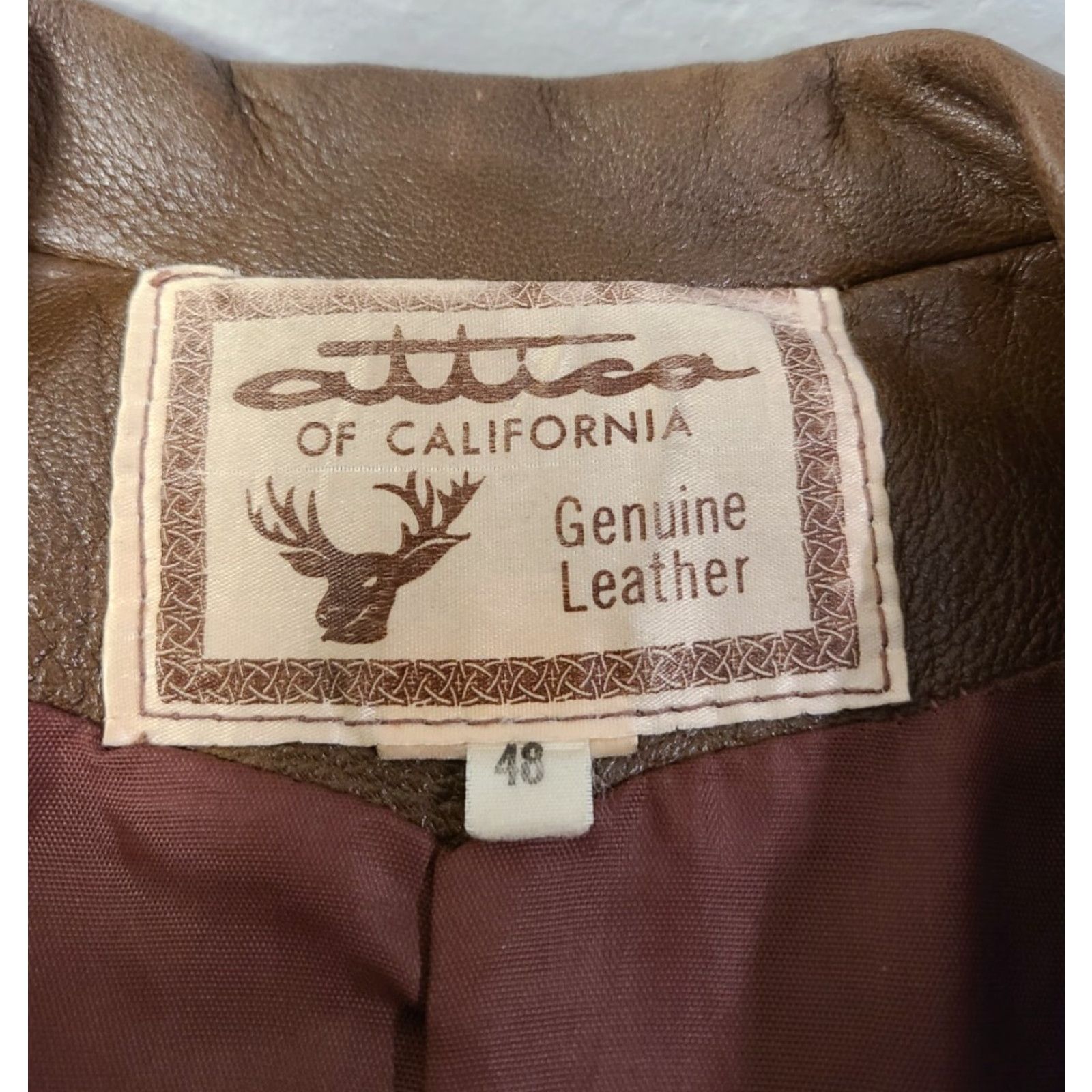 Vintage VINTAGE Attica of California Leather Jacket Snaps Brown Men’s 48 Size US M / EU 48-50 / 2 - 4 Thumbnail